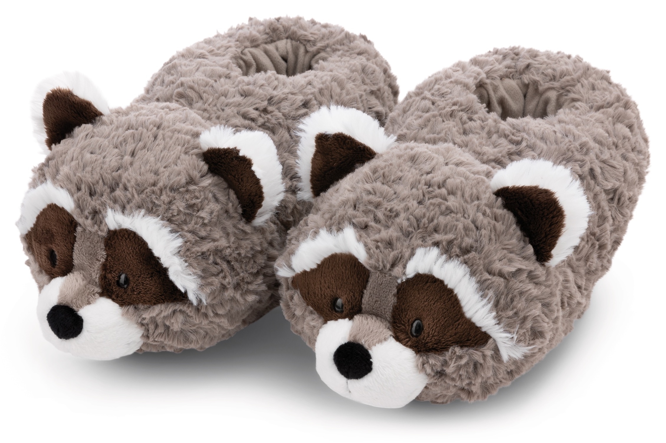 Nici Plüsch Hausschuhe »WASCHBÄR LENNO«, Hausschuh, Pantoffel mit Waschbär Motiv