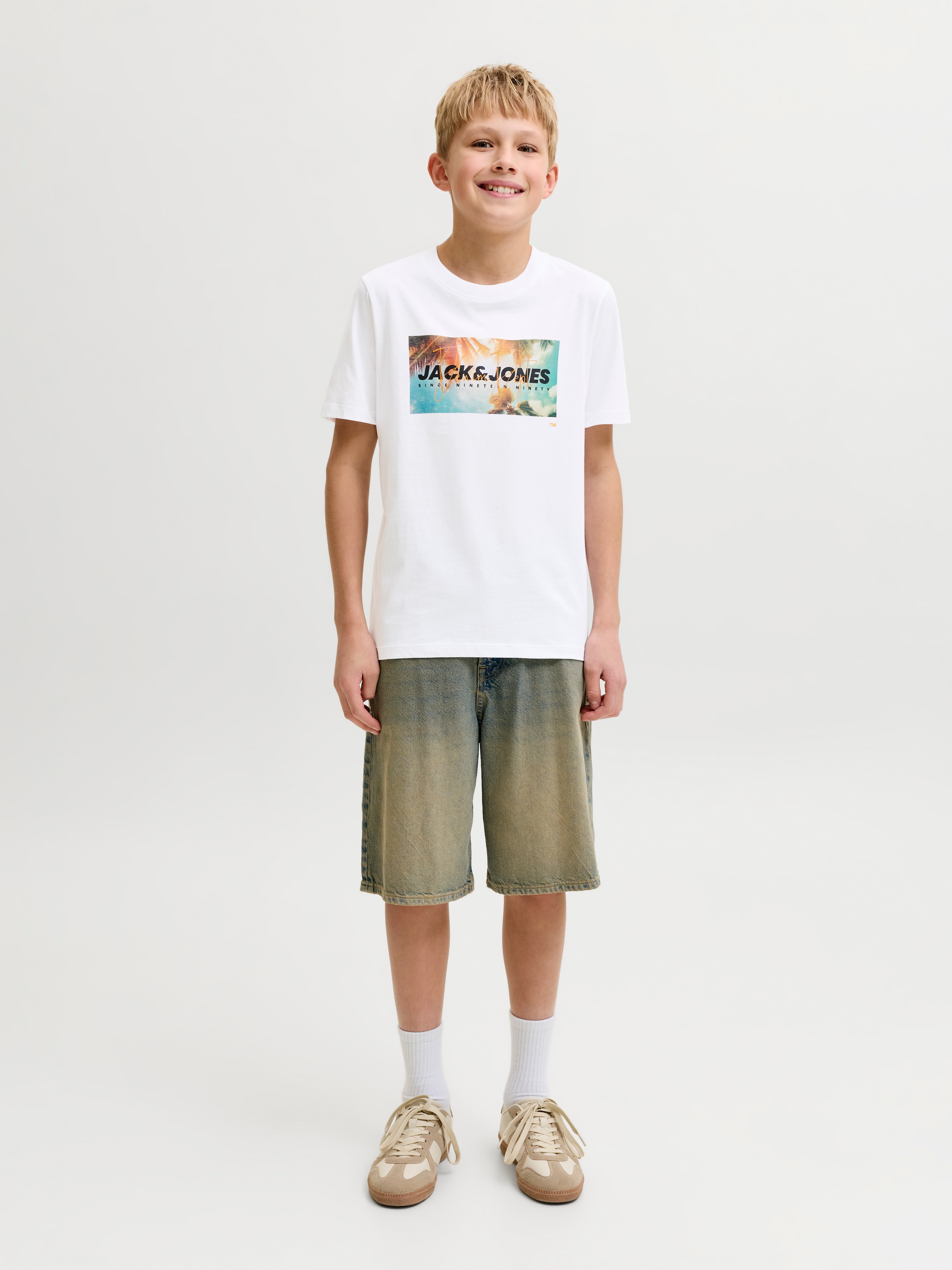 Jack & Jones Junior T-Shirt »JJINDIANA TEE SS CREW NECK JNR« Baumwolle, regular fit