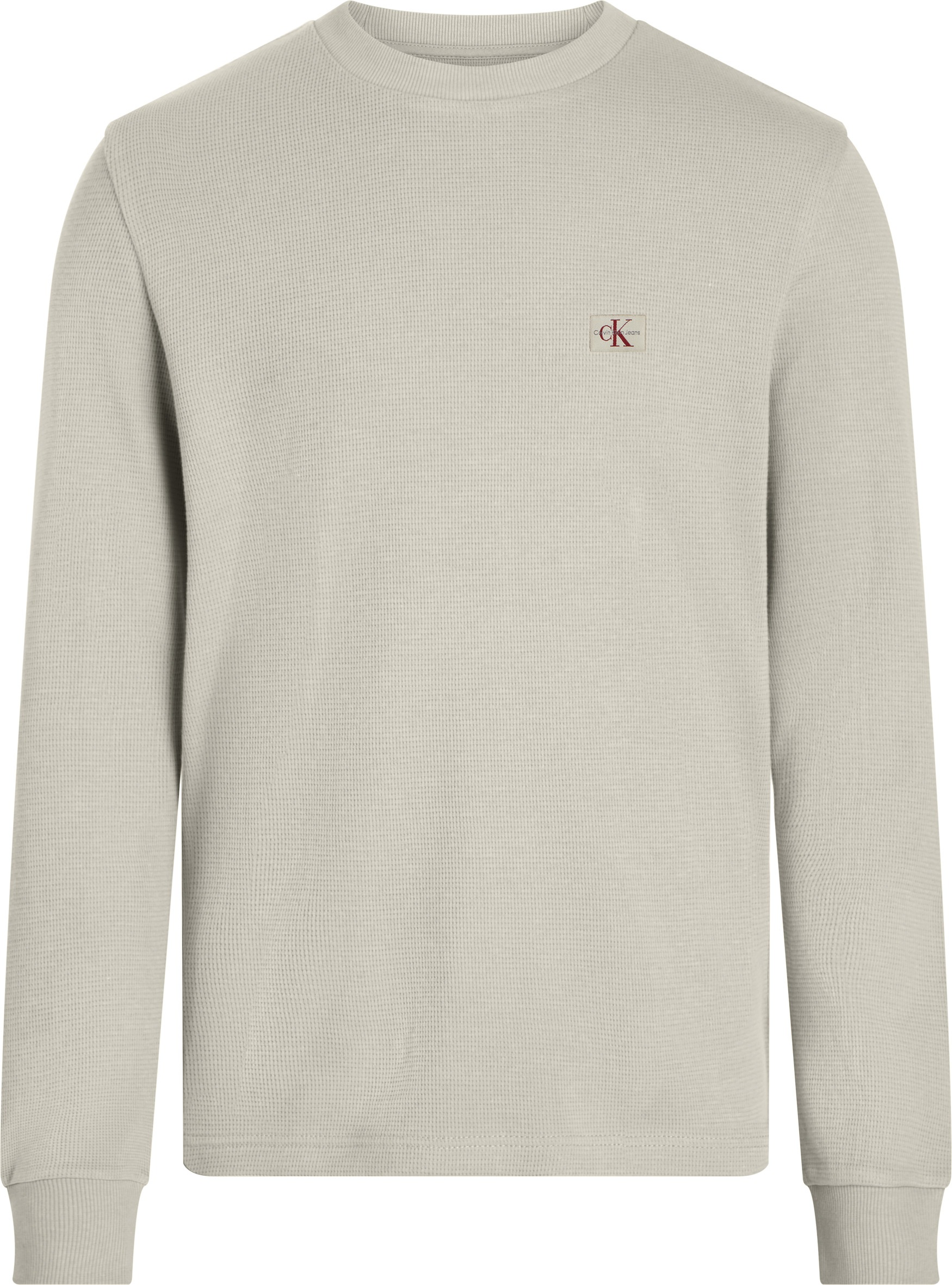 Calvin Klein Jeans Langarmshirt »WOVEN LABEL WAFFLE LS TEE« Logodruck