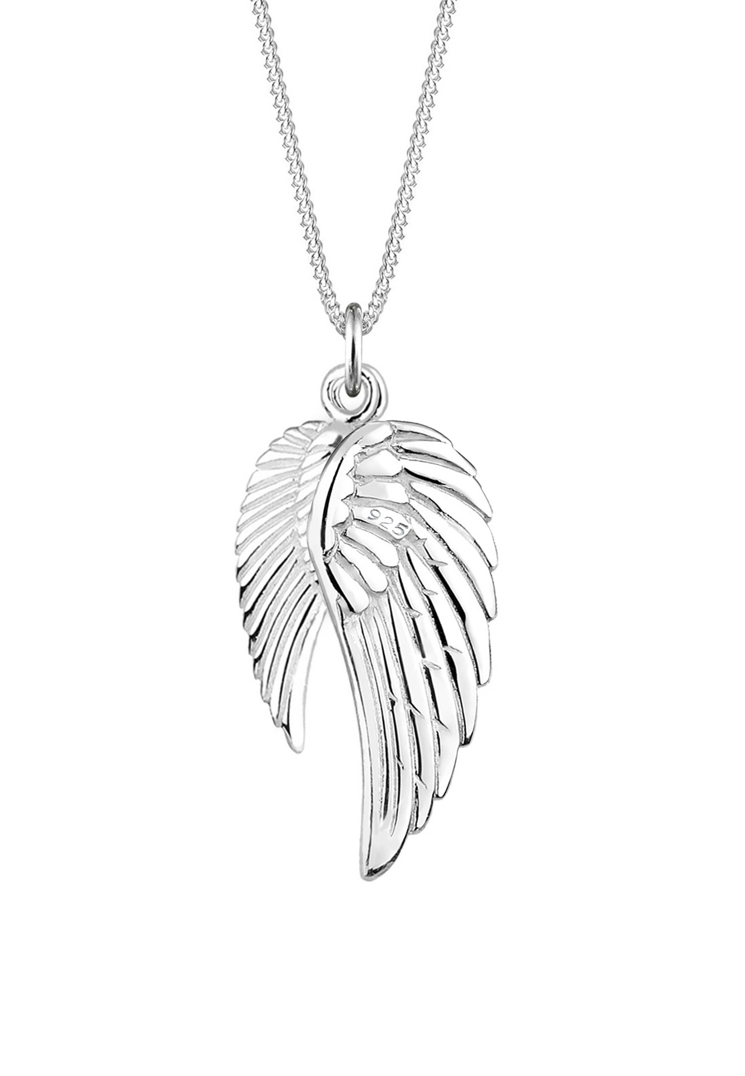 Elli Kette mit Anhänger »Doppelt Flügel Schutzengel 925 Silber«