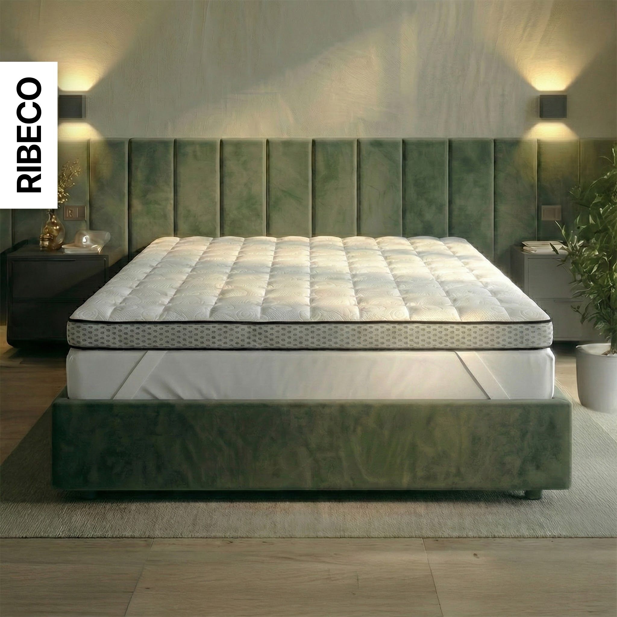 RIBECO Topper »Aaron MAXI, Topper 90x200 cm,180x200 cm« Matratze, Boxspringbett geeignet, ergonomisch, Made in EU