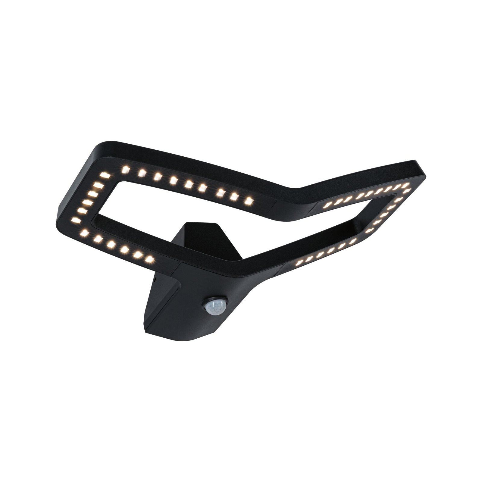 Paulmann LED Außen-Wandleuchte »Alara IP44 eckig 375x270mm 3000K 10W 450lm 230V Anthrazit Metall«, 1 flammig, Bewegungsmelder