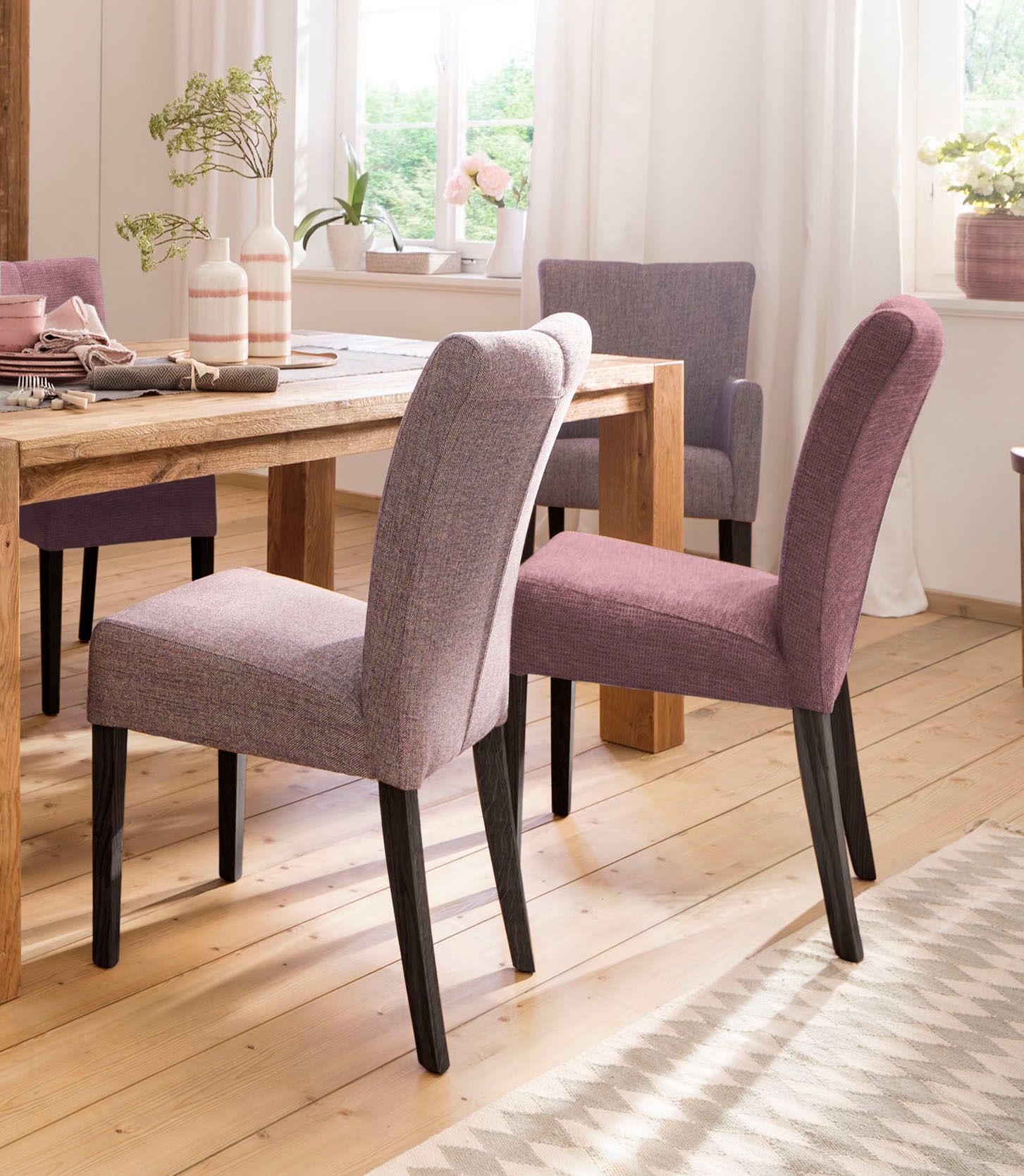 Home affaire Esszimmerstuhl »Queen« (Set) 2 Stk.Beine aus massiver Buche, w günstig online kaufen