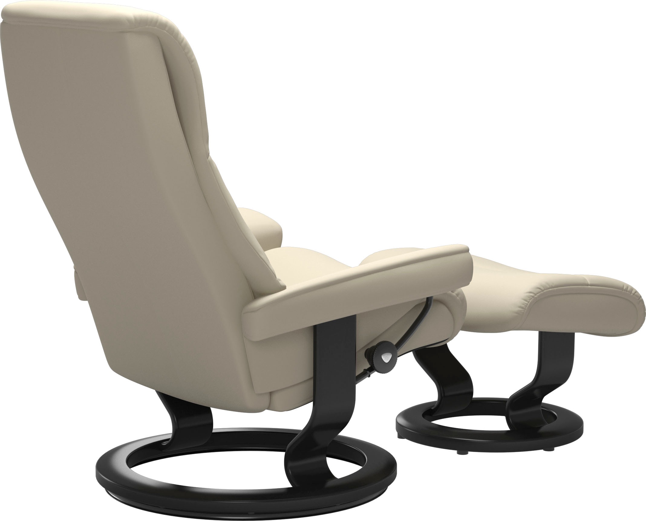 Stressless® Relaxsessel »View«, (Set, Relaxsessel mit Hocker), mit Classic Base, Größe S,Gestell Schwarz