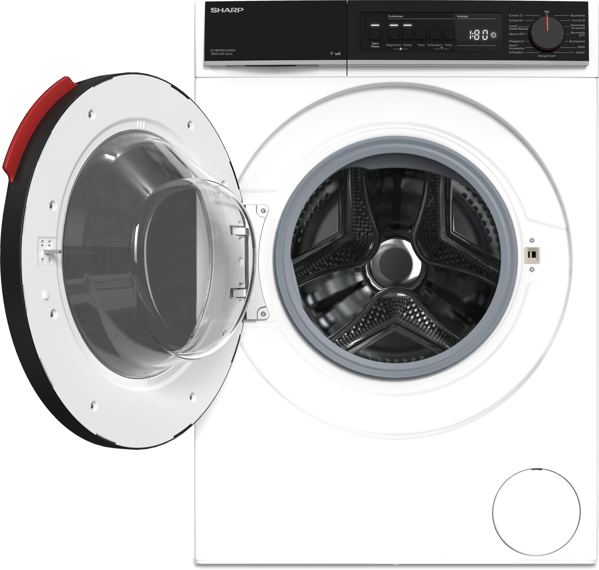 Sharp Waschmaschine Mid Class »ES-WNFB014CWDA-DE«, 10 kg, 1400 U/min, 10kg günstig online kaufen