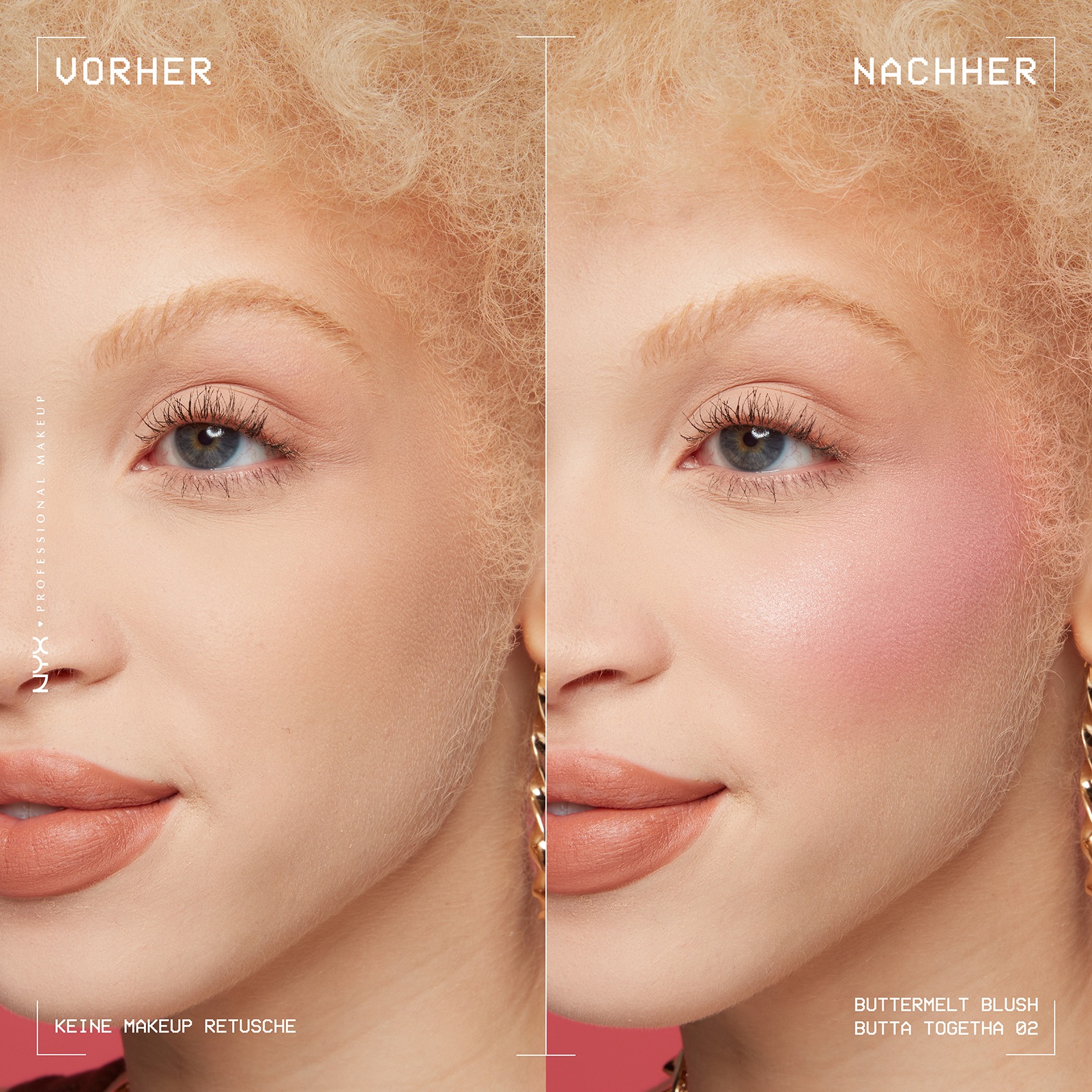 NYX Rouge »Makeup Buttermelt Blush«, Cremige, leichte Textur, variable Deckkraft, pflegende Formel.