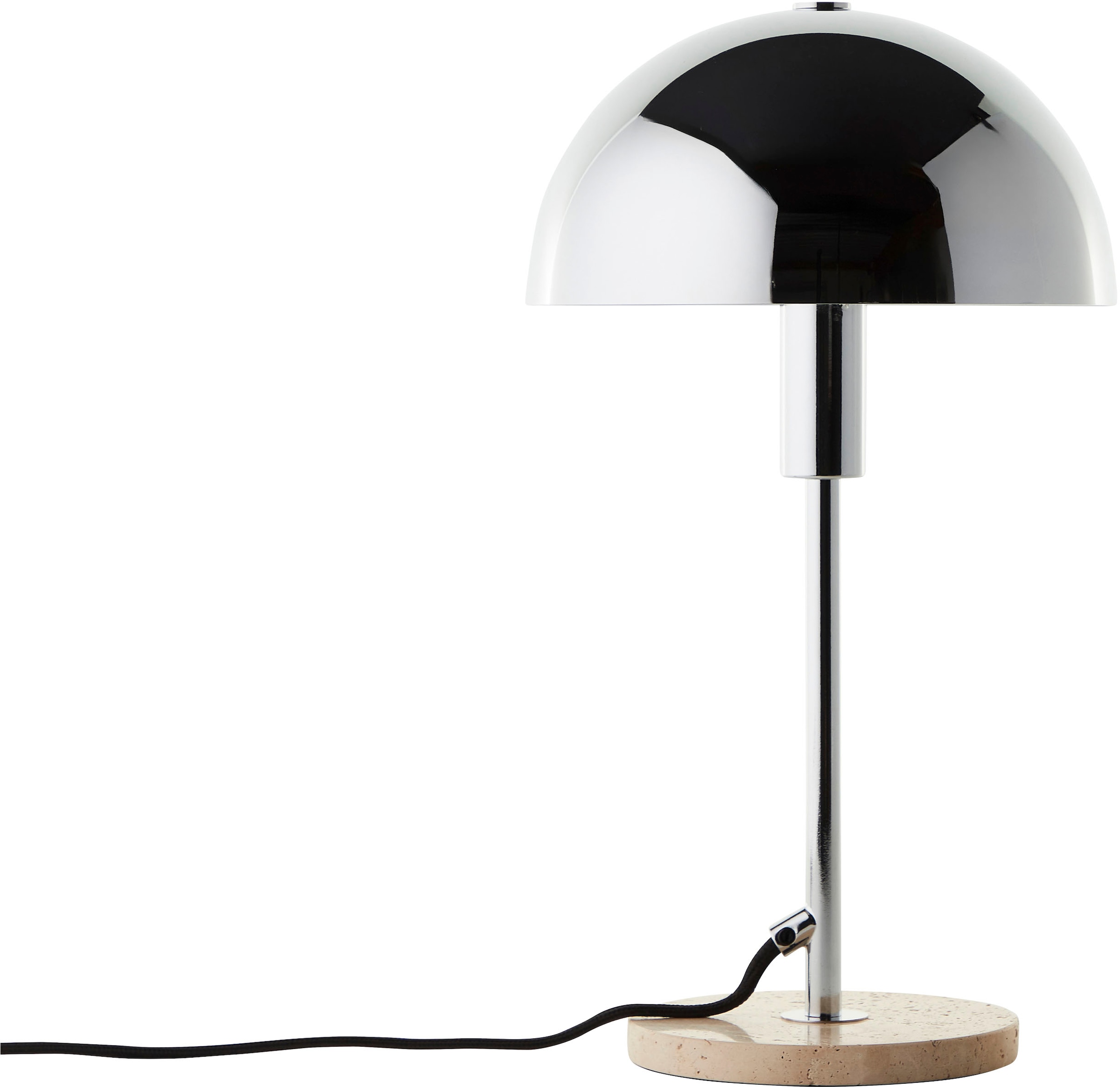LeGer Home by Lena Gercke Tischleuchte »Linnea Pilz Lampe - Travertin Steinfuß«, Leuchtmittel E14 | ohne Leuchtmittel, Pilzleuchte, Tischlampe, Höhe 35,5 cm, Naturstein, Pilzlampe