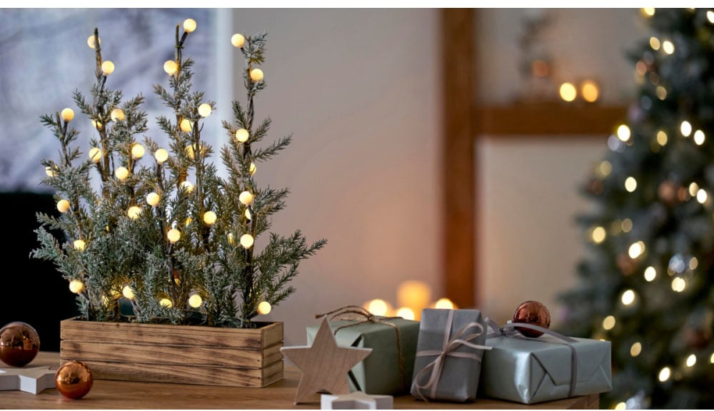Schneider LED Weihnachtsdeko Baum kaufen dekorativen »Tannenbäumchen«, Rechnung Blumenkasten, im auf