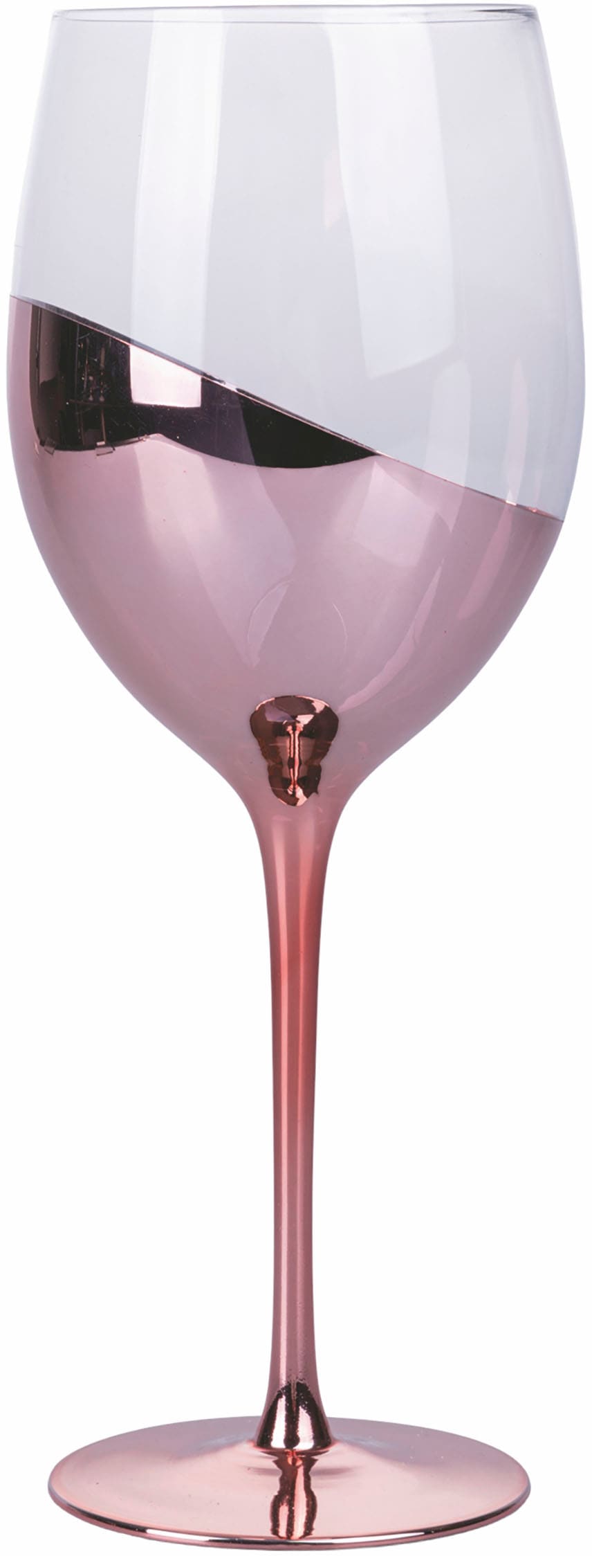 Villa d'Este Weinglas »Chic roségold«, (Set, 6 tlg.), Gläser-Set, 6-teilig, Inhalt 520 ml