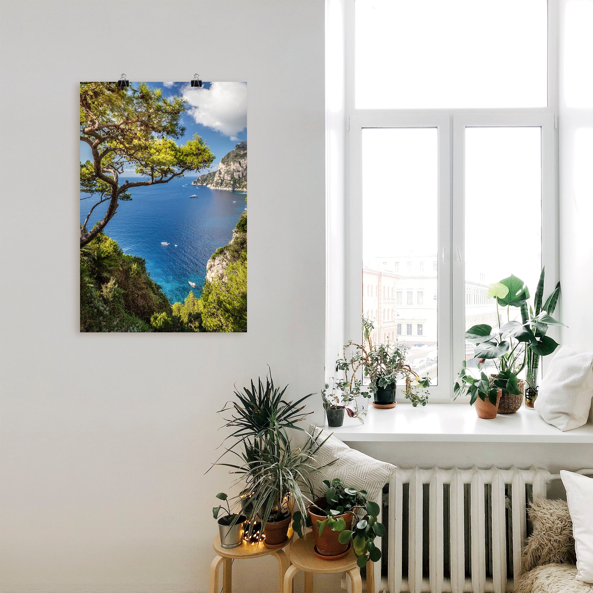 Artland Wandbild "Punta de Masullo, Insel Capri, Italien", Meer Bilder, (1 günstig online kaufen