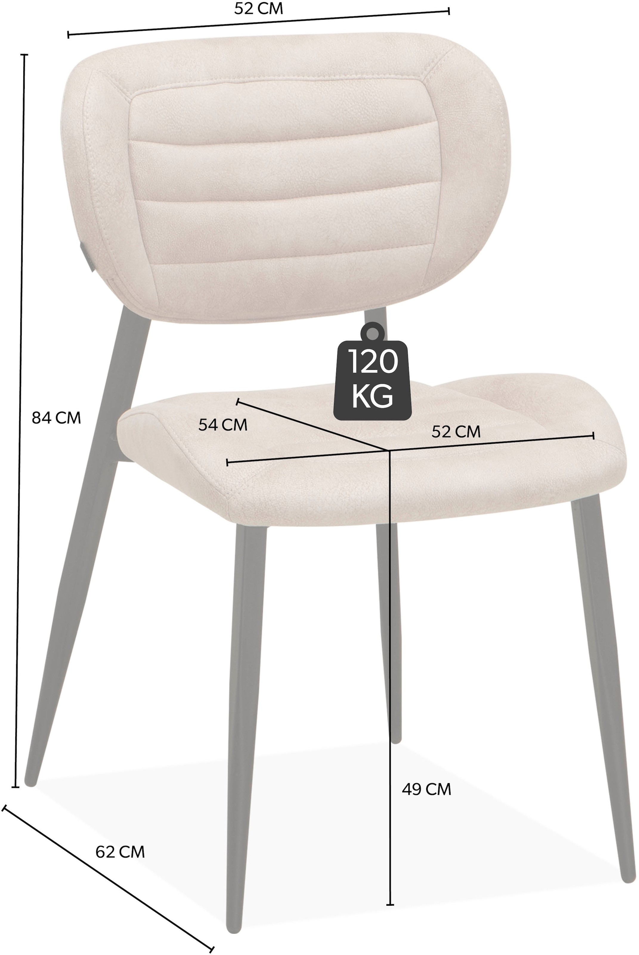 OMG Design Esszimmerstuhl »Rikki«, (Set), 1 St., Stoff, bequemer Polsterstuhl in modernen Farben