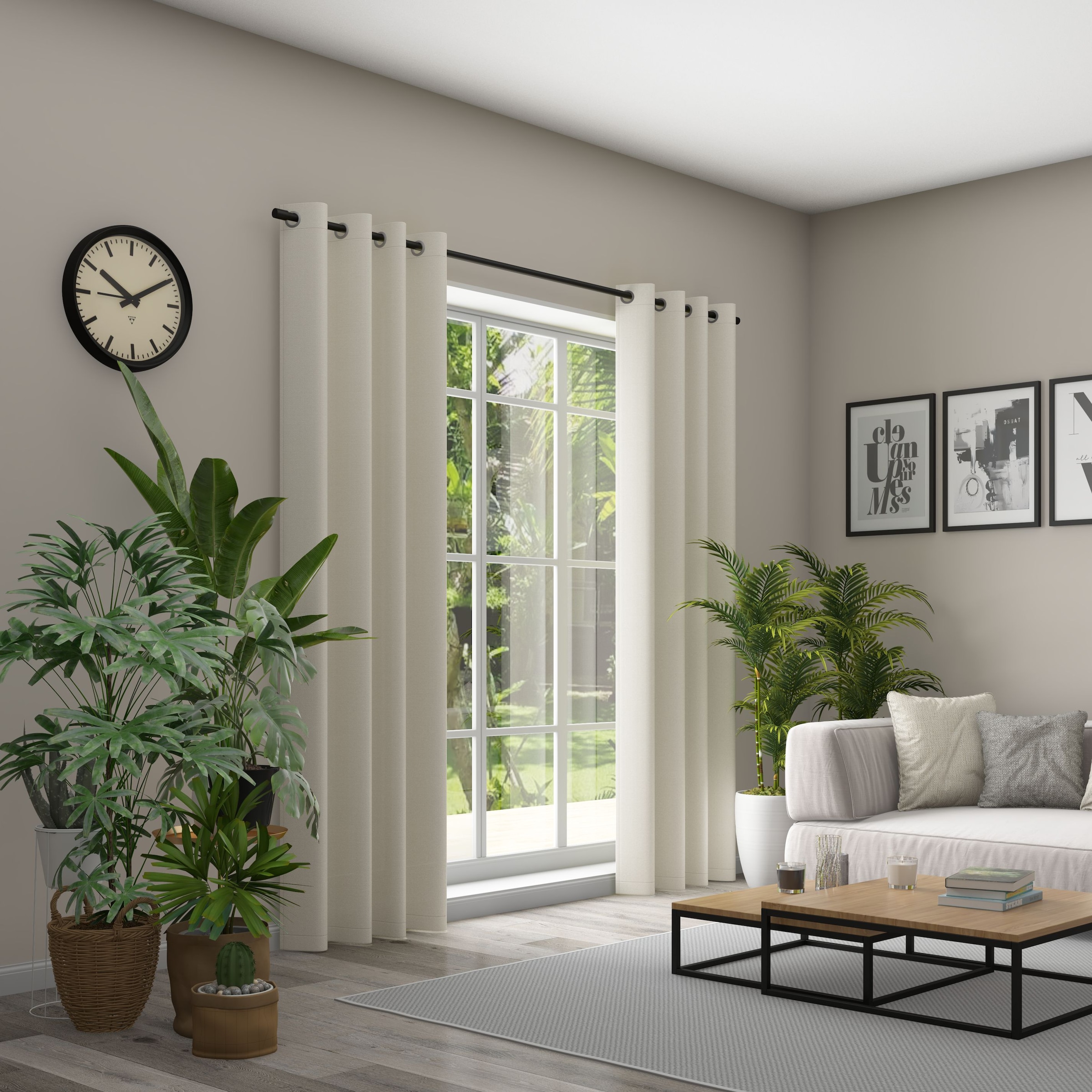 Neutex for you! Vorhang »Linessa«, (1 St.), HxB: 245x137, Ösenschal mit Met günstig online kaufen