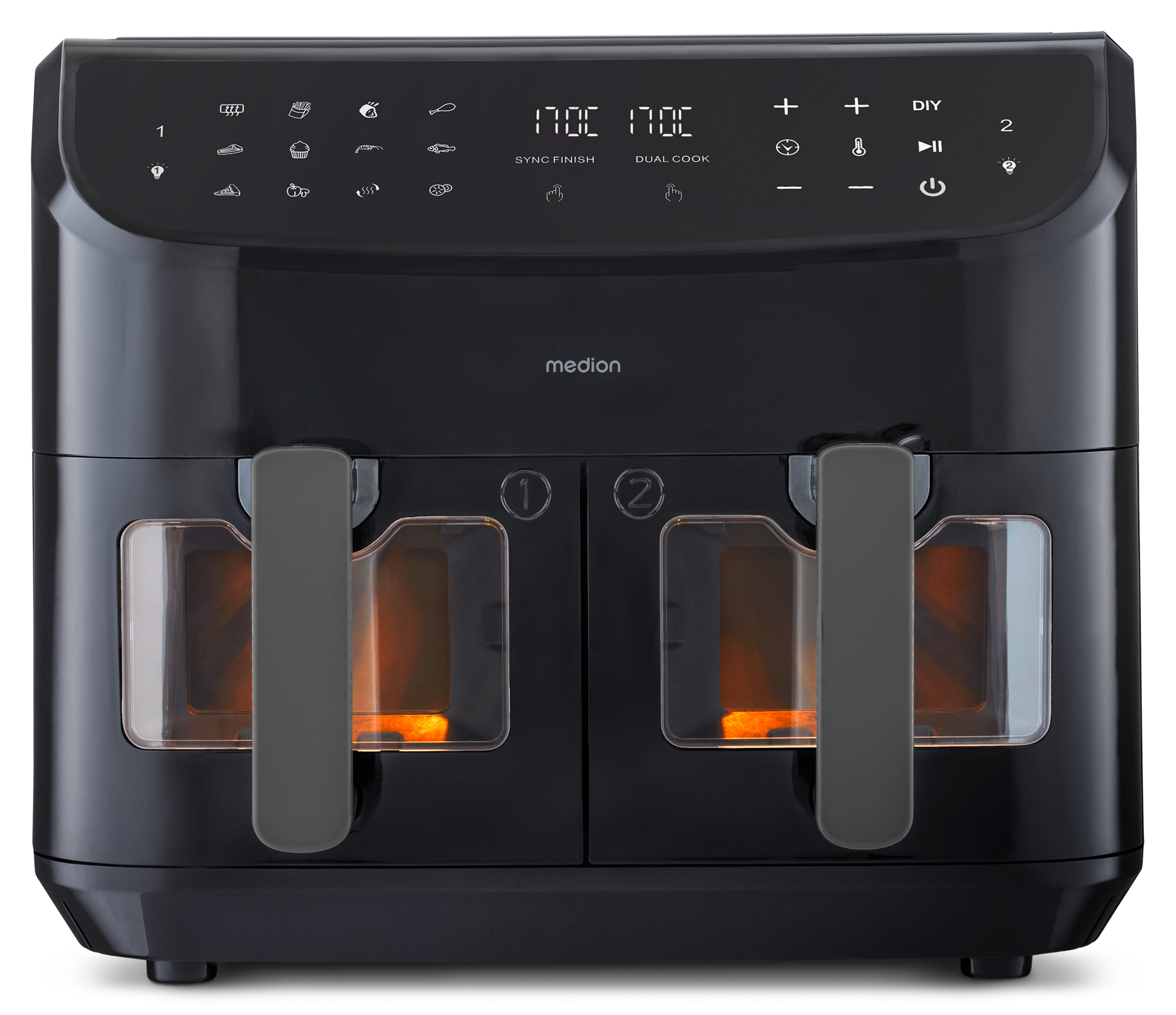 Medion® Heißluftfritteuse »MD 11760 P20XXL Twin«, 2400 W, Temperatur 50 - 2 günstig online kaufen