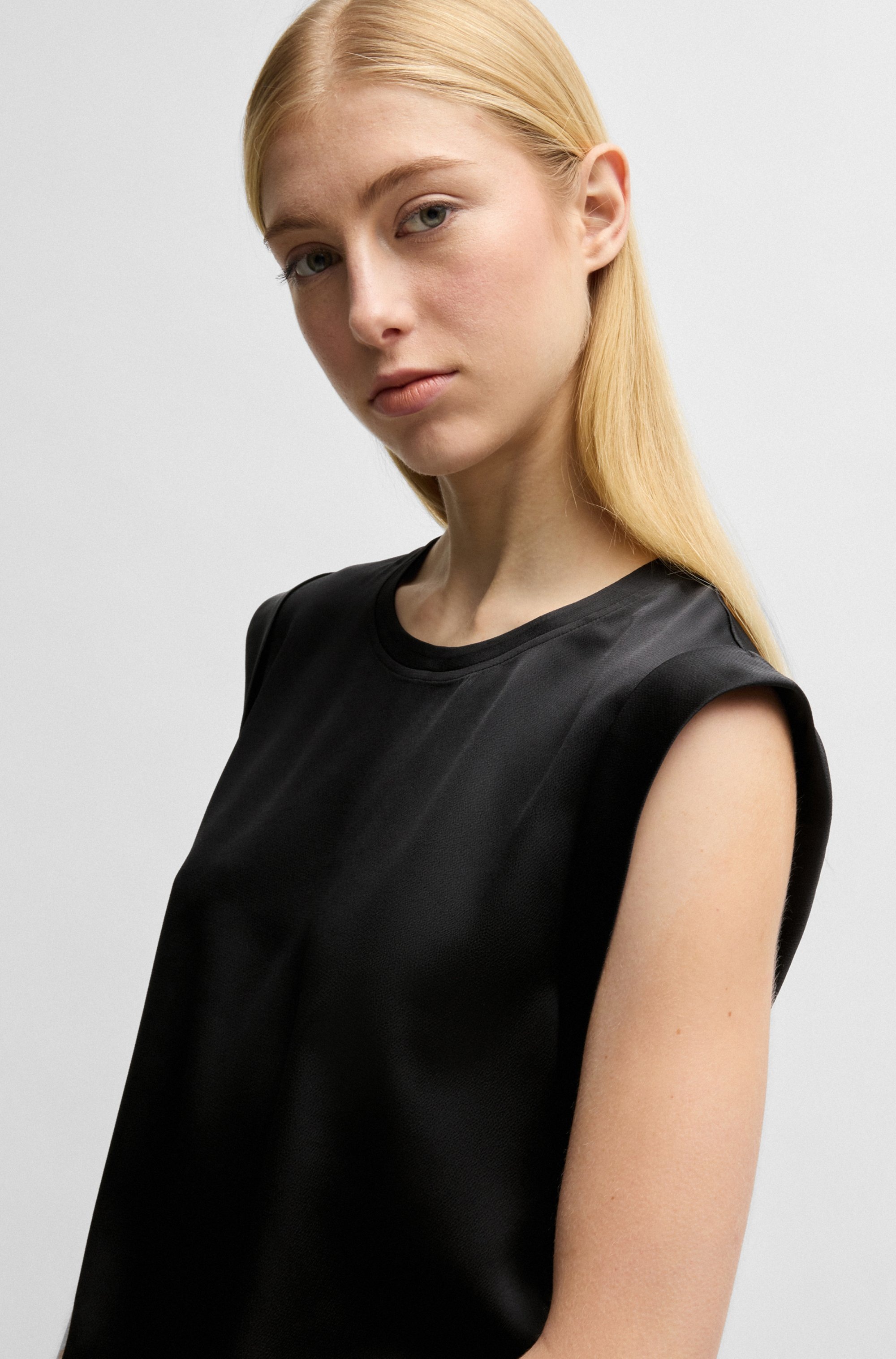 BOSS ORANGE Klassische Bluse »C_Ieaska«, Satin Qualität