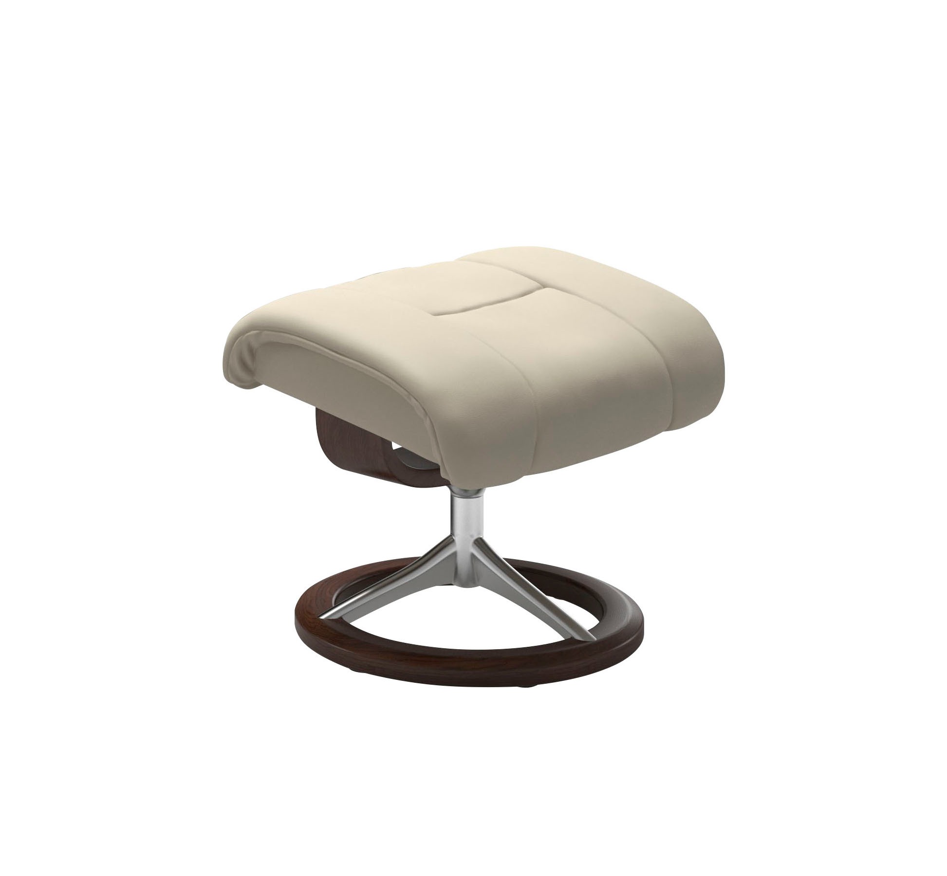 Stressless® Relaxsessel »Reno«, (Set, Relaxsessel mit Hocker), mit Hocker, mit Signature Base, Größe S, M & L, Gestell Braun