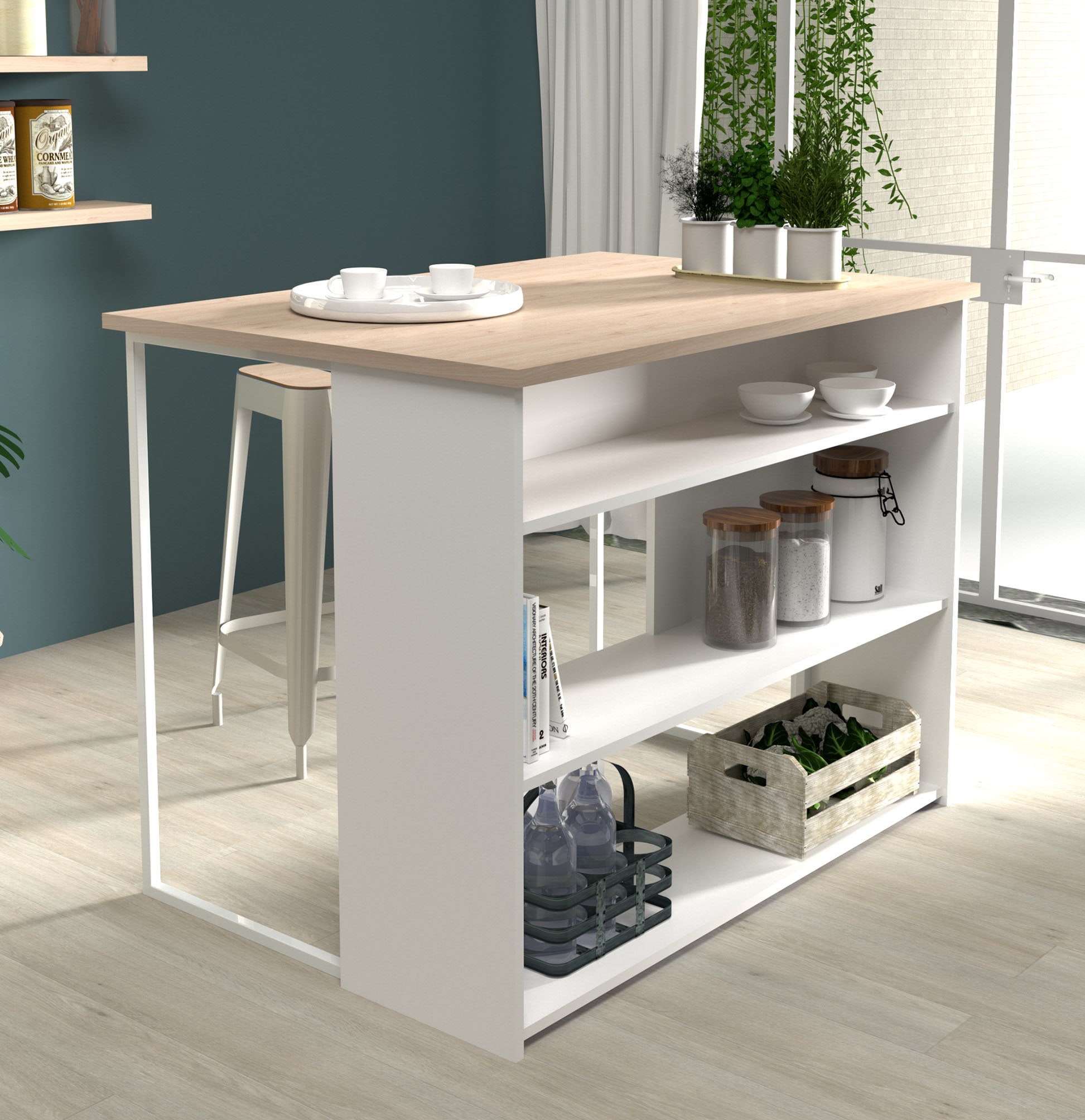Parisot Schrank-Set »Socool 1, Theke und Küchenbuffet, Made in Europe, viel Stauraum« 2 Stk. tlg.