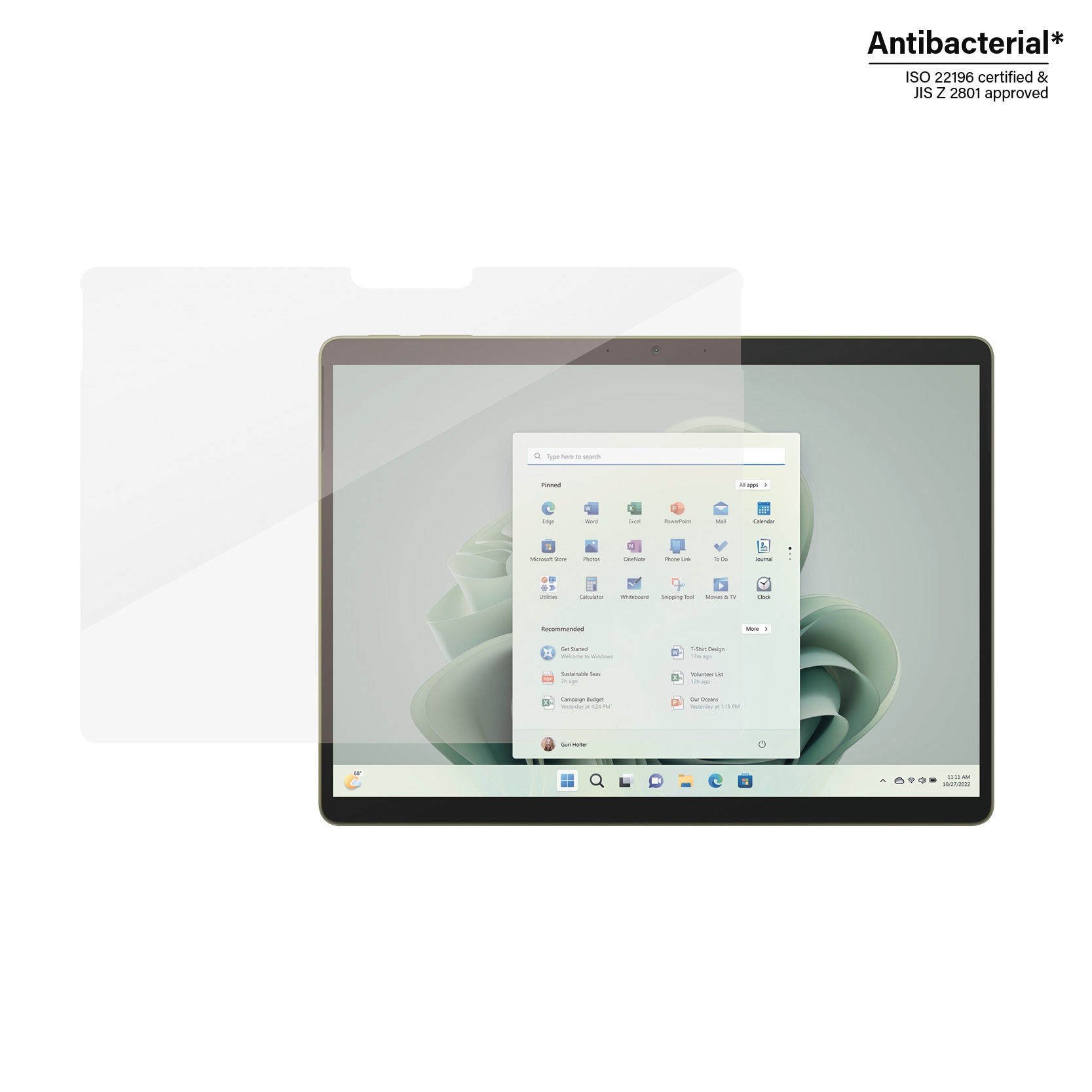 PanzerGlass Displayschutzfolie »Glas Microsoft Surface Pro 8/Pro X/Pro 9«