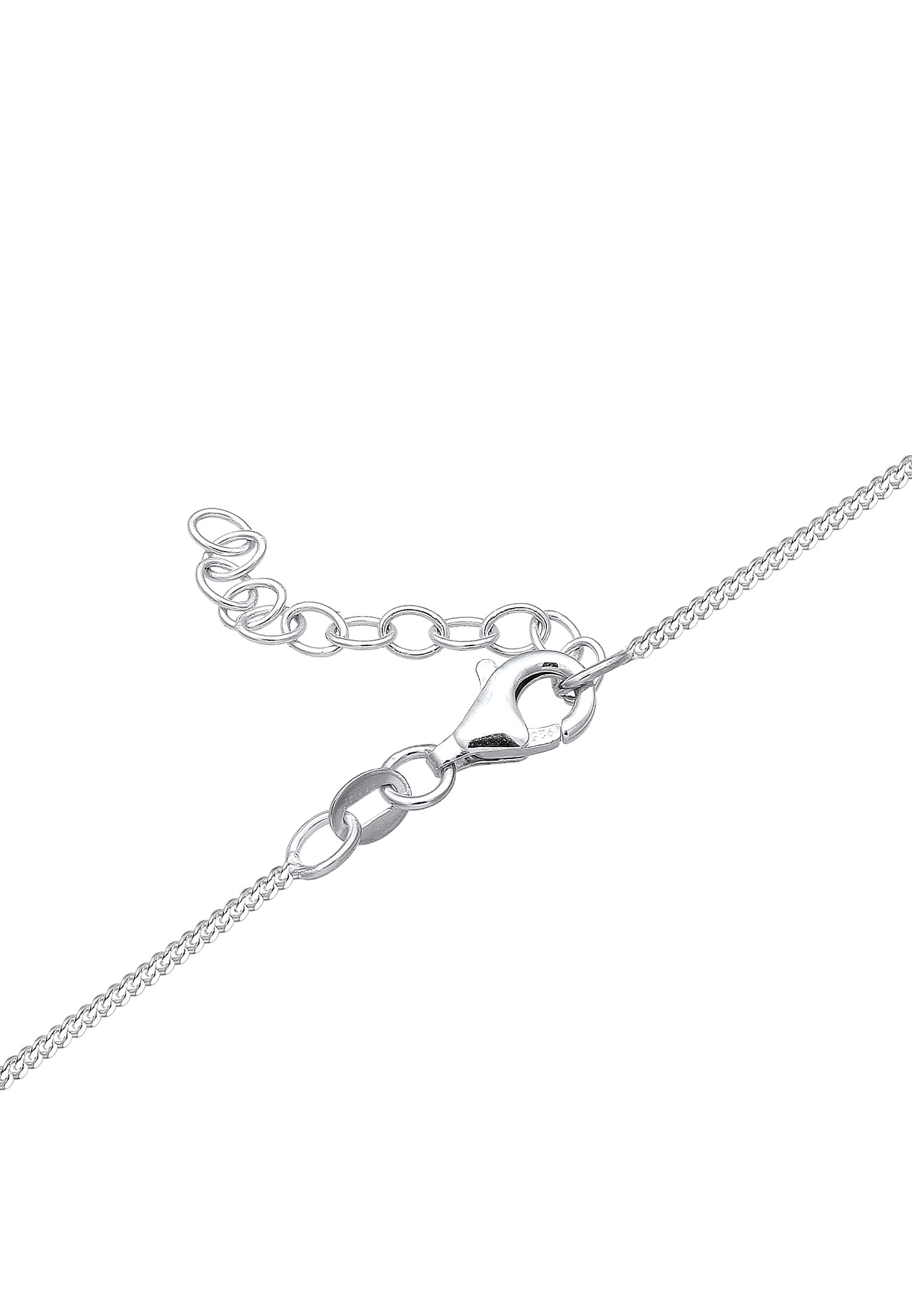 Elli Gliederkette »Layer Glas Kristalle Weiß 925 Sterling Silber«