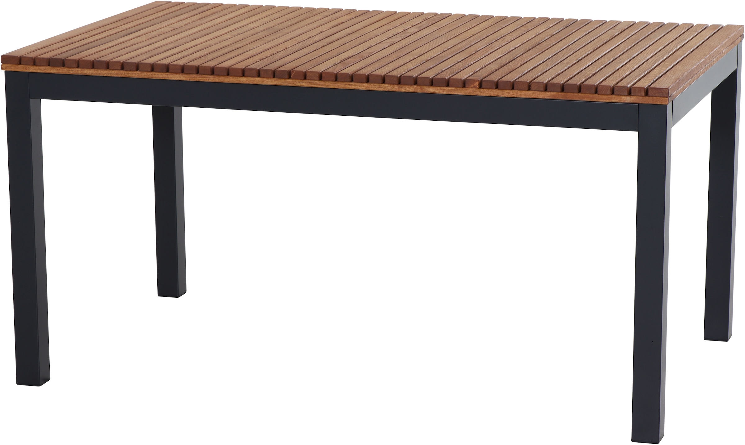 Siena Garden Gartentisch »»Bozen« BxTxH:100x160x76 cm«, Aluminium mit Robinienholz aus 100% FSC Holz