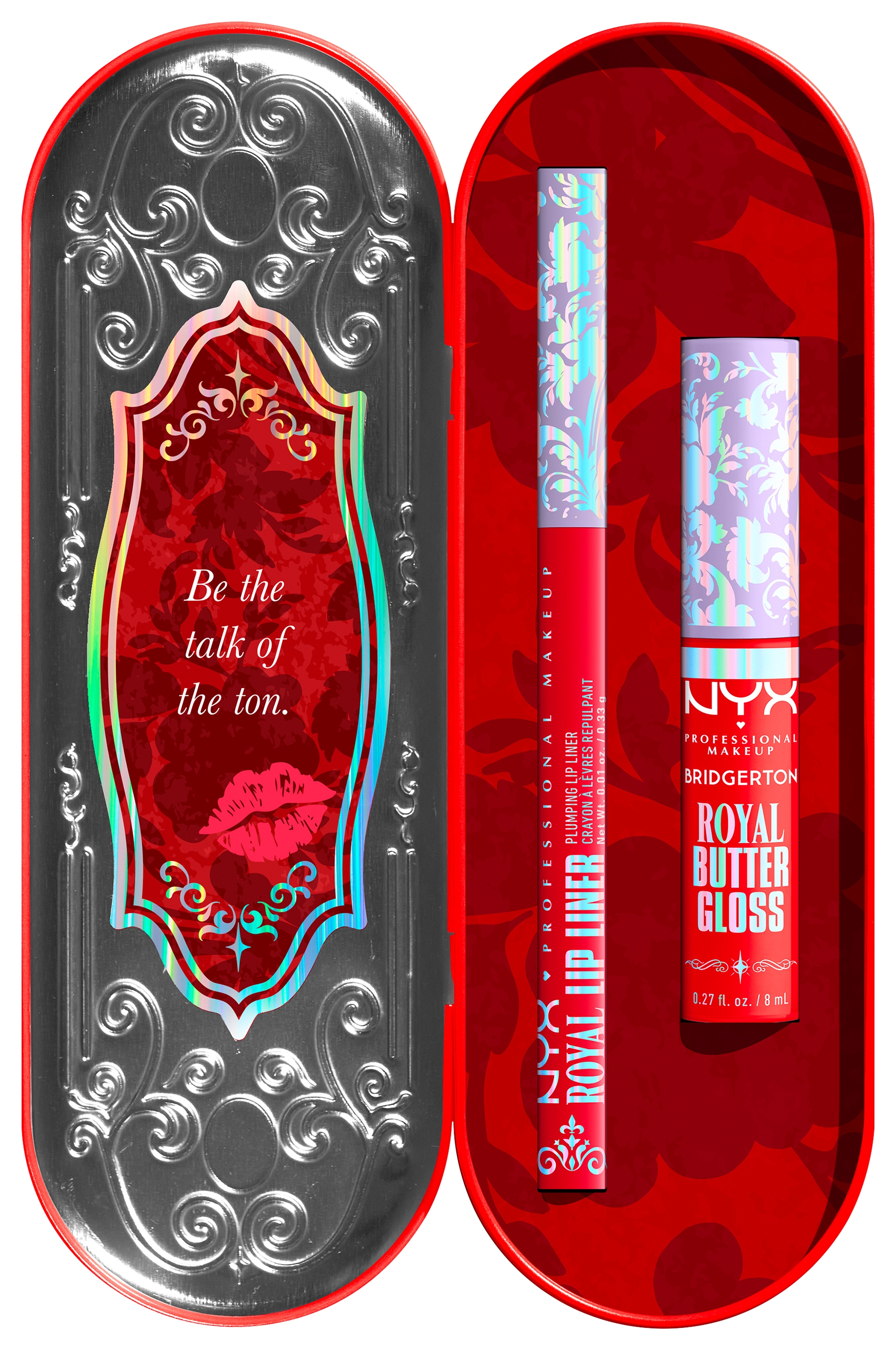 NYX PROFESSIONAL MAKEUP Schmink-Set »BRIDGERTON ROYAL TREASURES LIP KIT« Royal Butter Gloss und Royal Lip Liner