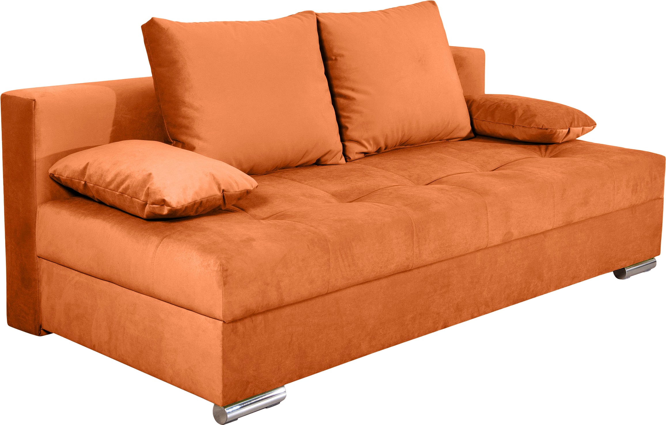 COLLECTION AB Schlafsofa »Tania mit Bettfunktion und Bettkasten«, komfortabler Sitzkomfort: Federkern-Polsterung, inklusive Rückenkissen