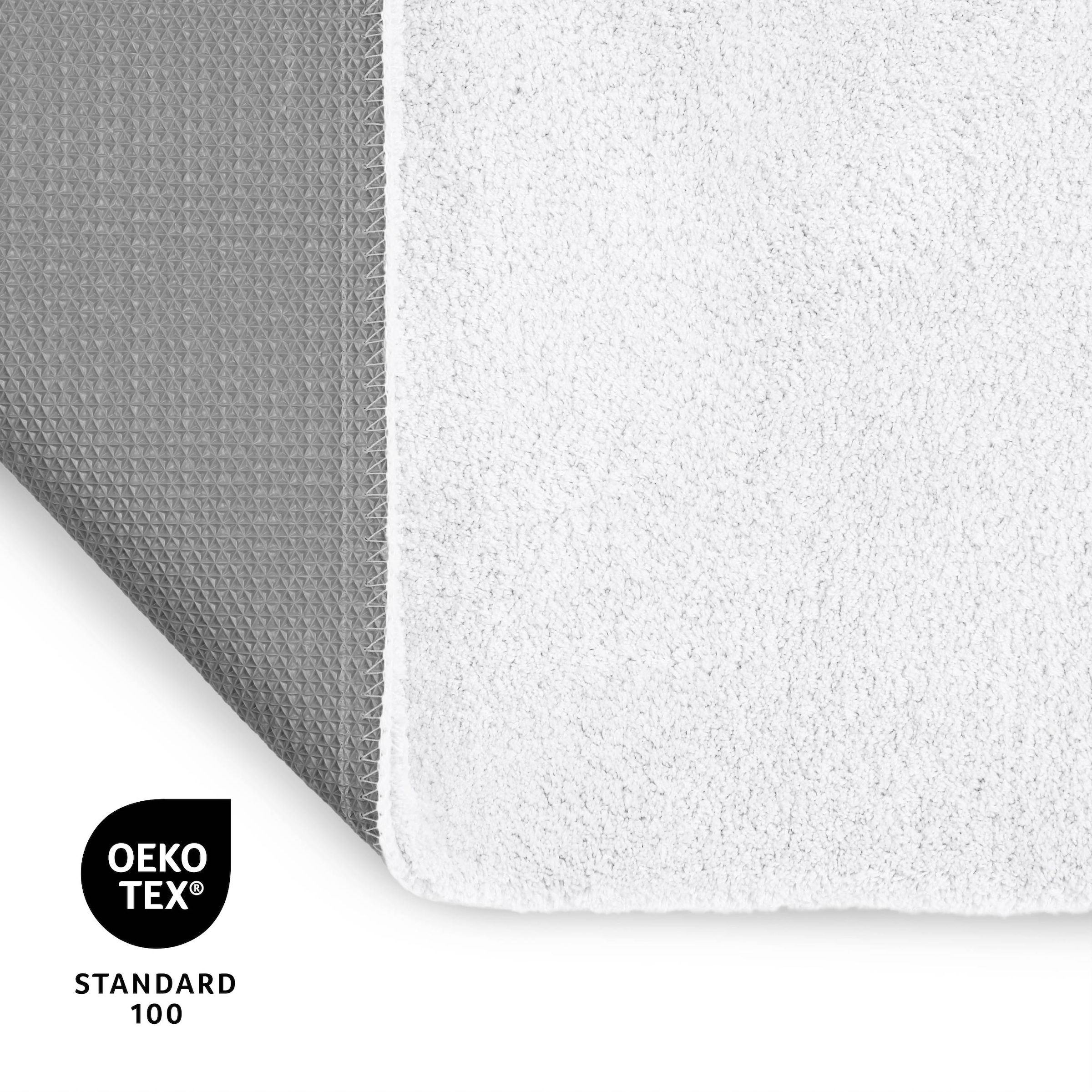 my home Badematte »Neele«, rutschhemmend beschichtet, schnell trocknend, Badteppich, getuftet, modern, Uni, antirutsch, flauschig, hochflor