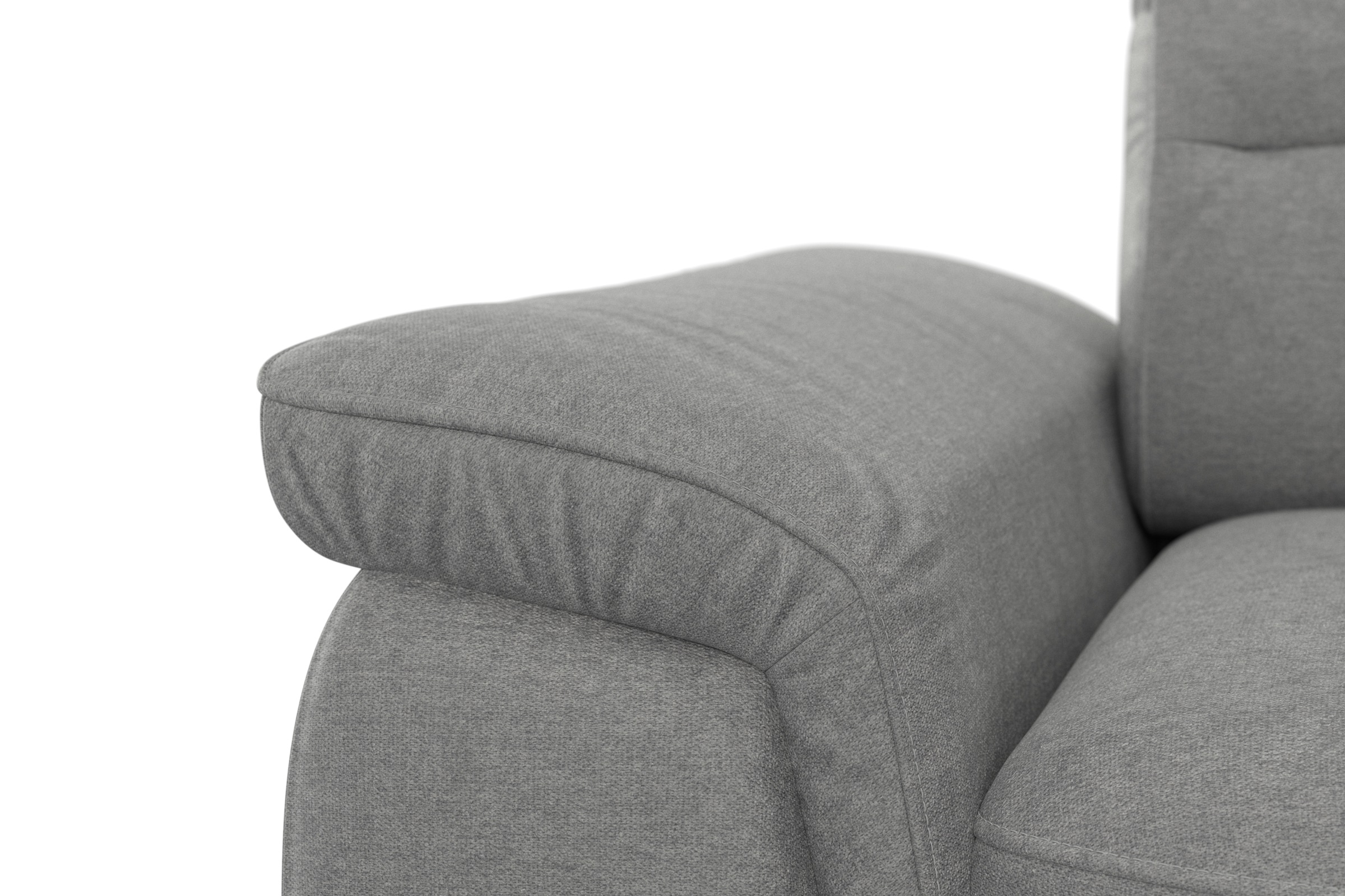 sit&more Ecksofa »Sinatra L-Form«, optinal mit Kopfteilverstellung und Armteilfunktion, Metallfüße