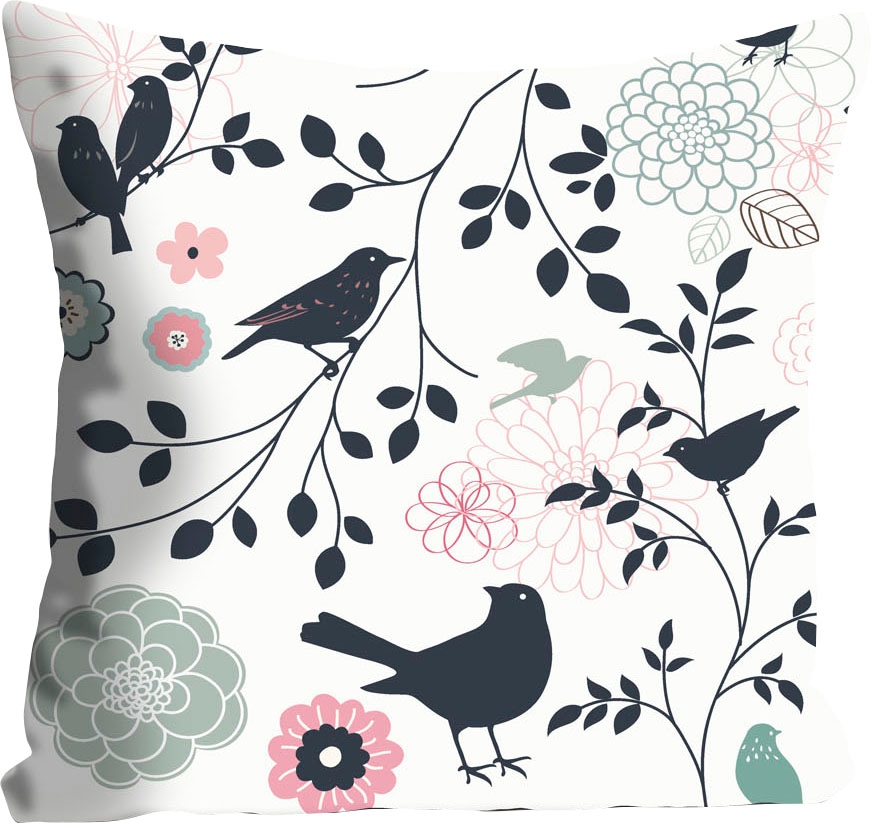 queence Dekokissen »Theresa« mit kleinen piepmatzen