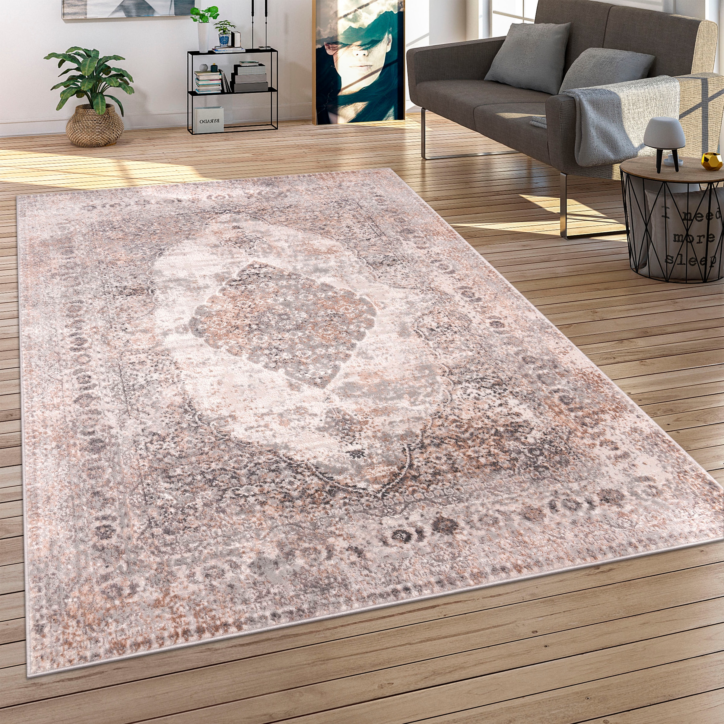 Paco Home Teppich »Foggia 779«, rechteckig, 12 mm Höhe, Kurzflor, Orient Optik, Vintage Design