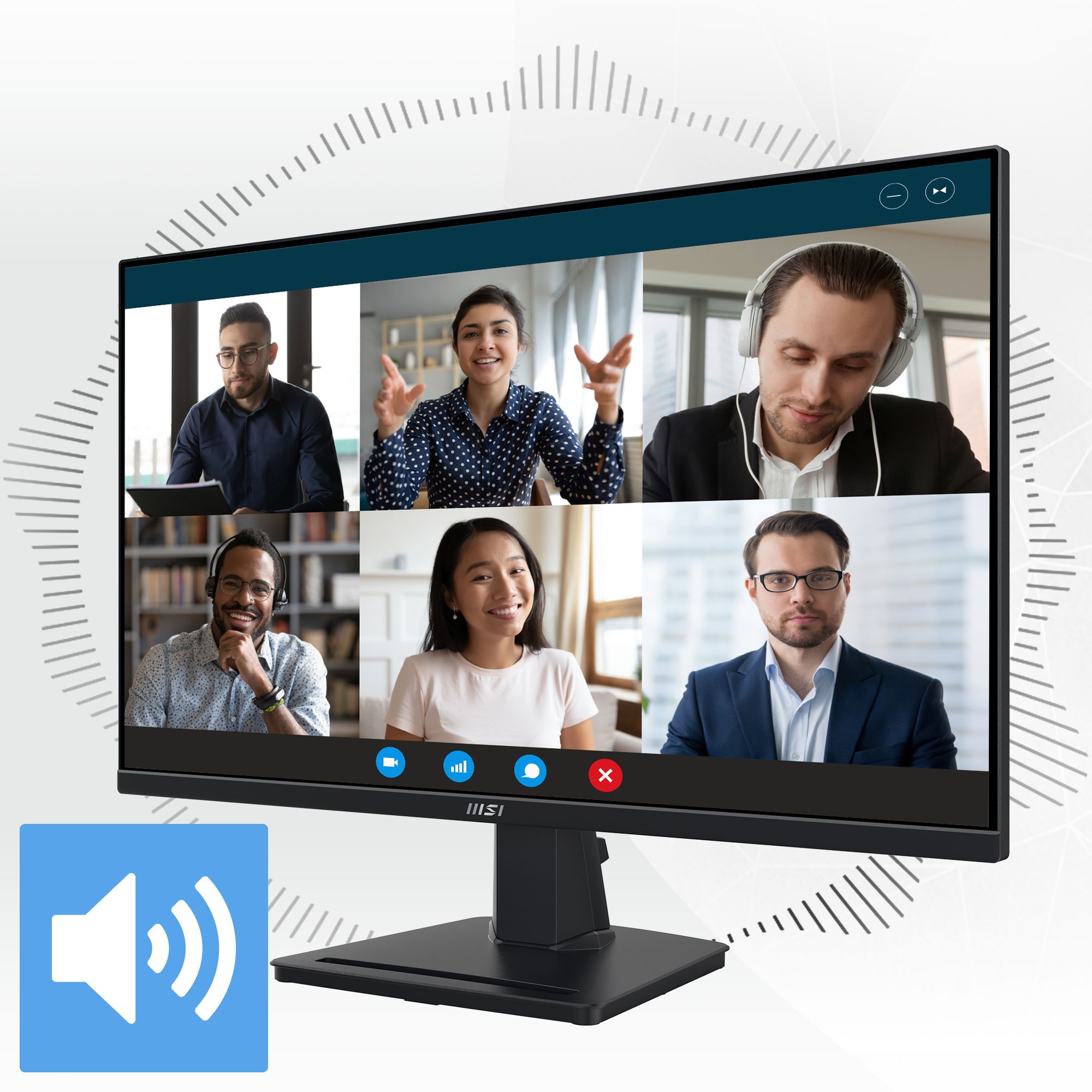 MSI LED-Monitor »PRO MP245G«, 60,5 cm/24 Zoll, 1920 x 1080 px, Full HD, 1 ms Reaktionszeit, 100 Hz, neigbar, 3 Jahre Herstellergarantie