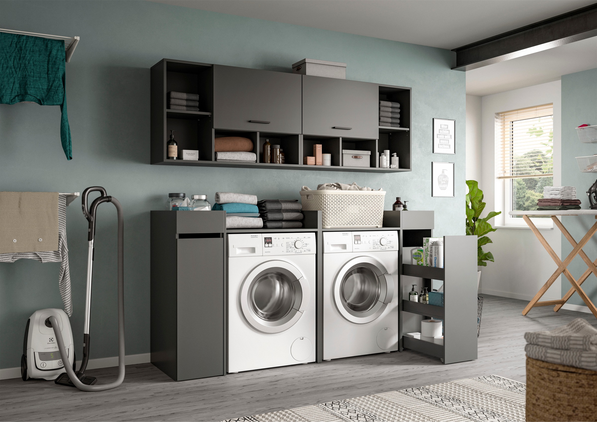 welltime Badmöbel-Set »FALAS, TOPSELLER!, 6-teilig, Hauswirtschaftsraum Set günstig online kaufen