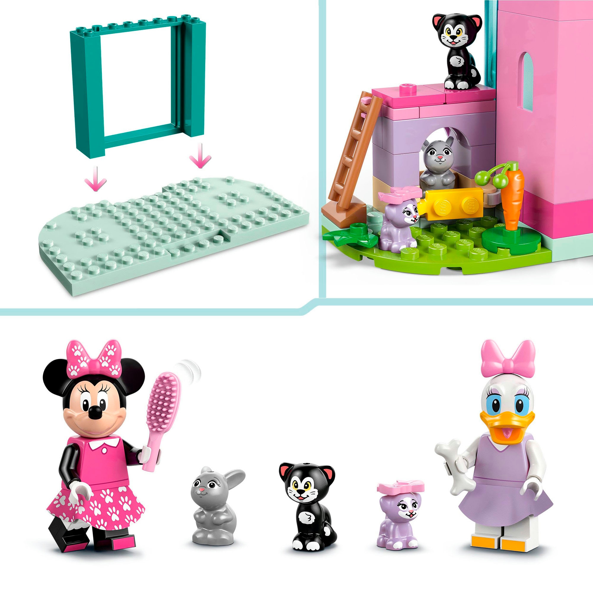 LEGO® Konstruktionsspielsteine »Minnies Tierhotel (43274), LEGO Disney Classic«, (161 St.), Made in Europe
