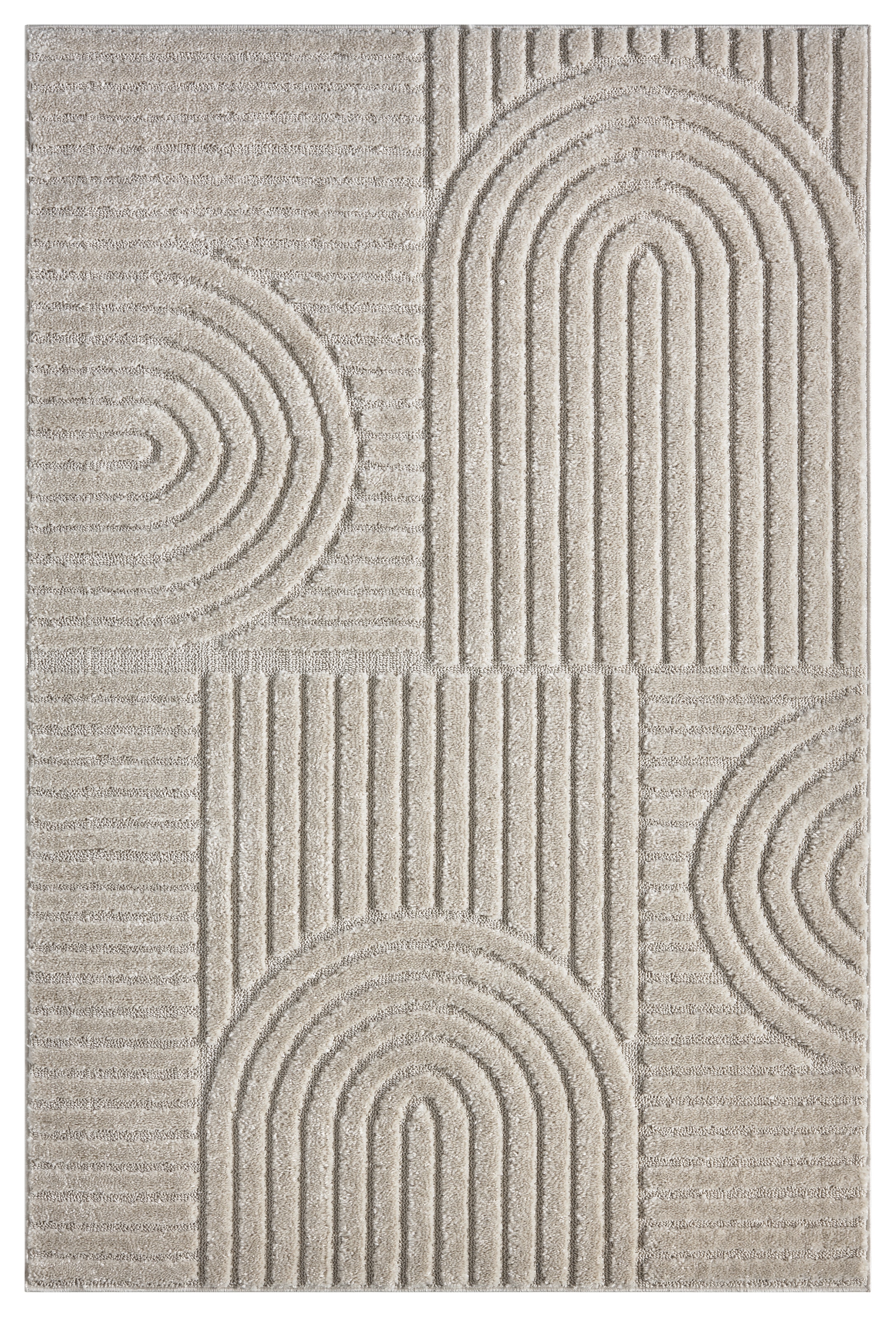 OTTO home Teppich »Jonne«, rechteckig, 20 mm Höhe, Boho Design, 3D Optik, Scandi, Wohnzimmer, Schlafzimmer
