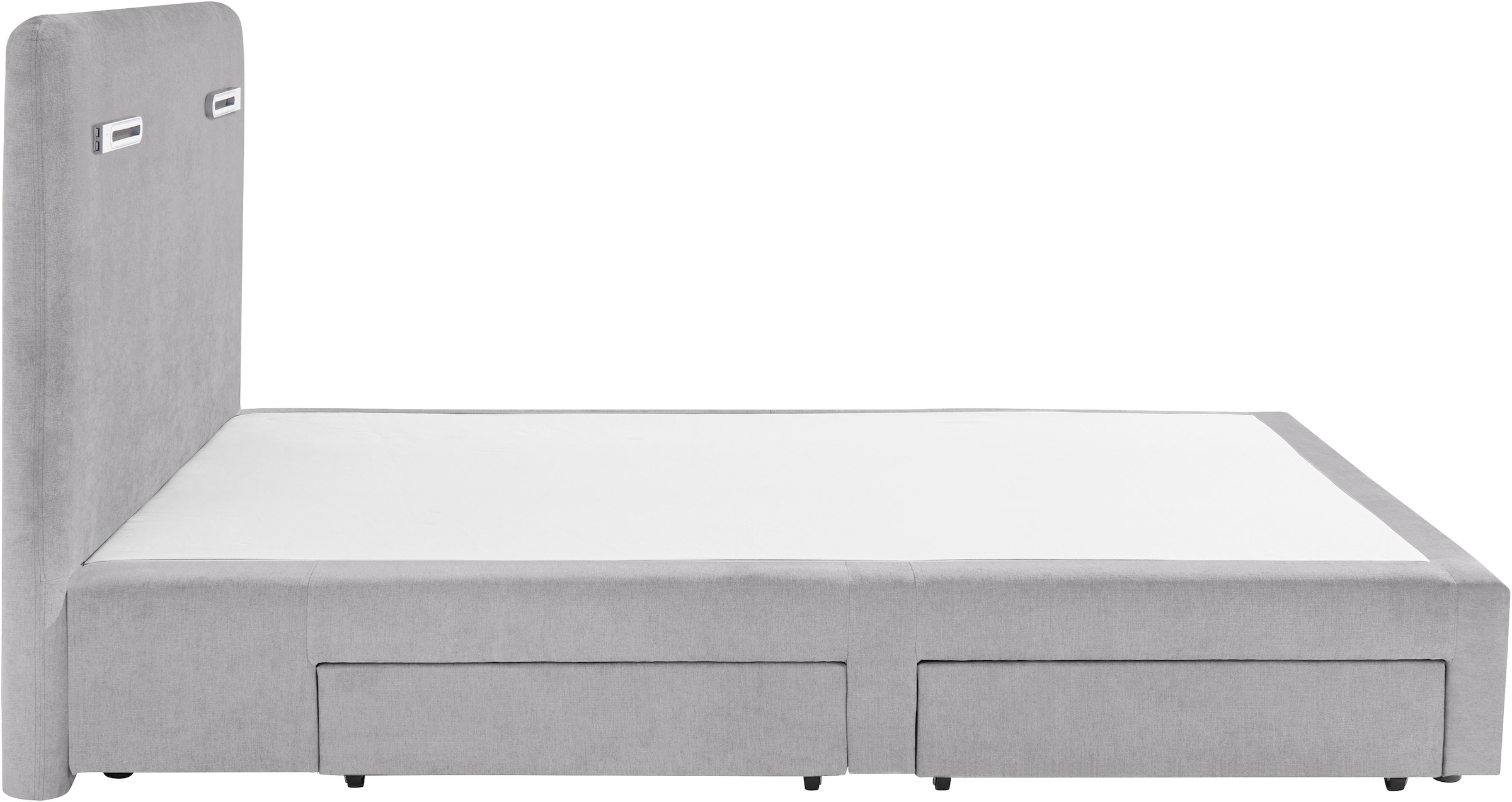 INOSIGN Boxbett »Luan«, Schubkästen, LED-Beleuchtung und Topper, in Breite 120 cm und 180 cm