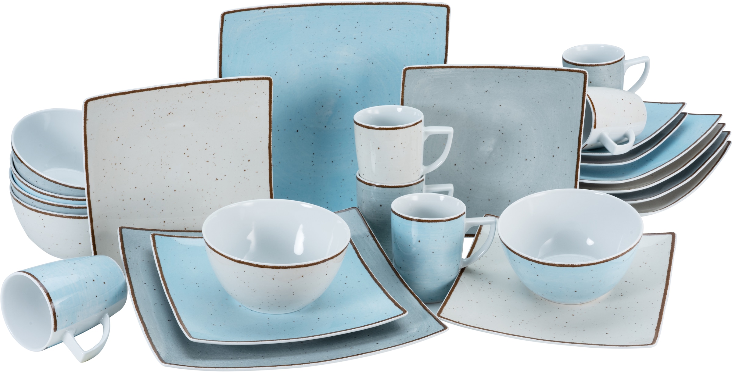 Kombiservice »Geschirr-Set New Elegance Vintage Nature«, (Set, 24 tlg., Kaffeeservice...