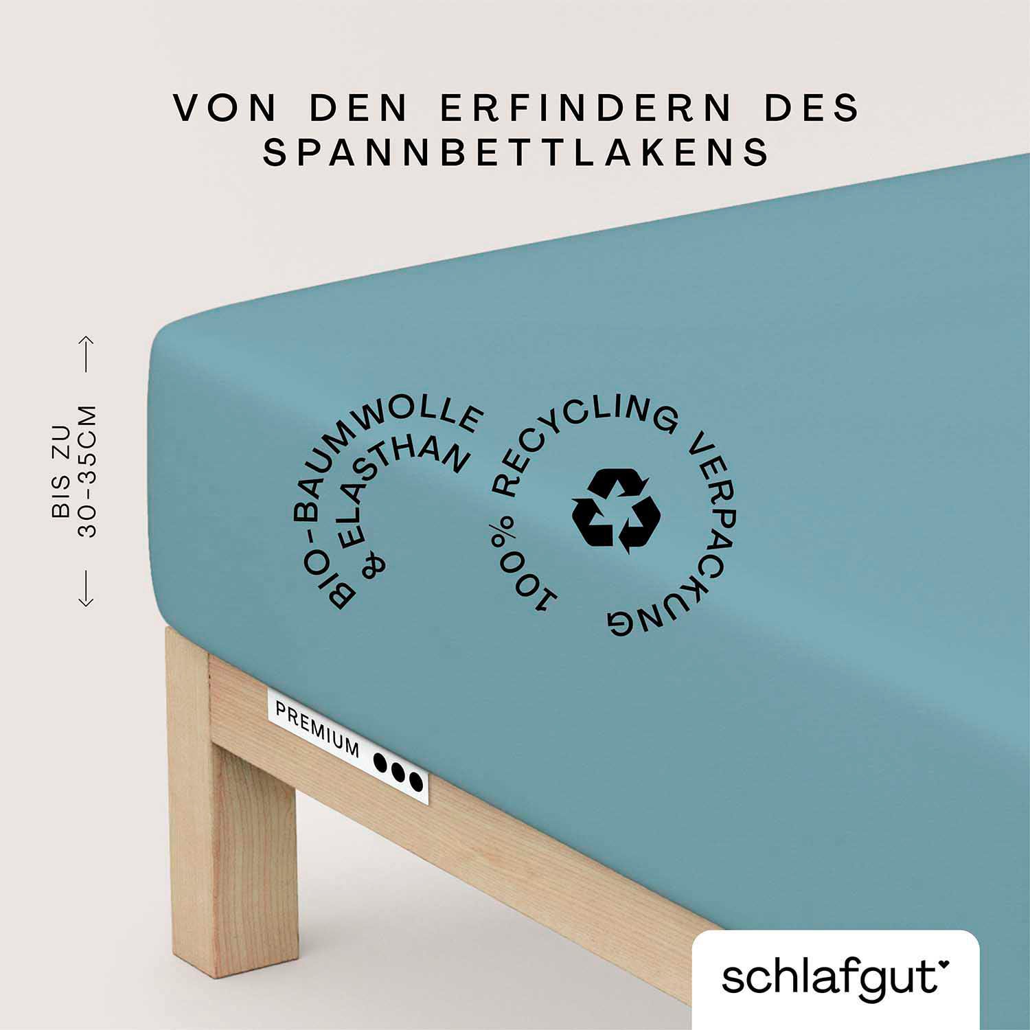 Schlafgut Spannbettlaken »Premium«, nachhaltige Zero Waste Verpackung, PREM günstig online kaufen