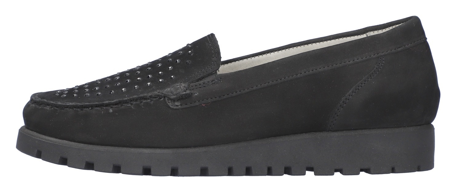 Waldläufer Mokassin »Hegli«  Slipper, Loafer, Bequemschuh mit Glitzersteine, Komfortweite H