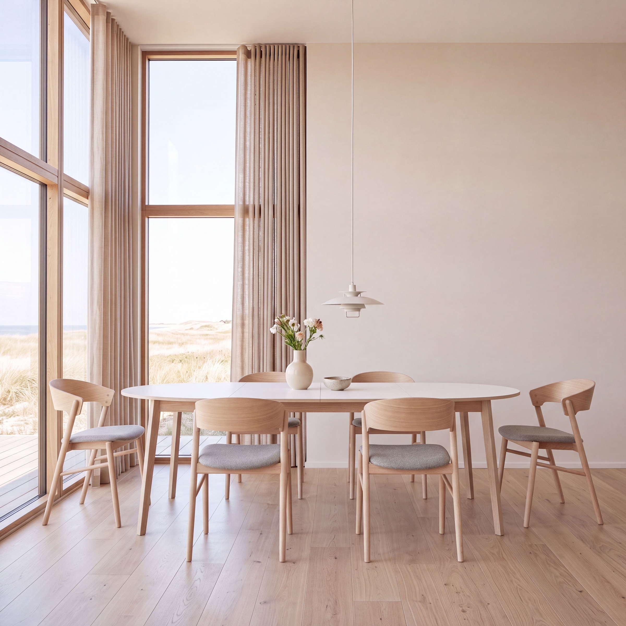 Hammel Furniture Esstisch »Basic Single, rund/oval, ausziehbar Ø130–228 cm, mit 2 Einlegeplatten« Melamin/Massivholz – ideal für Familien, langlebig, Scandi Design