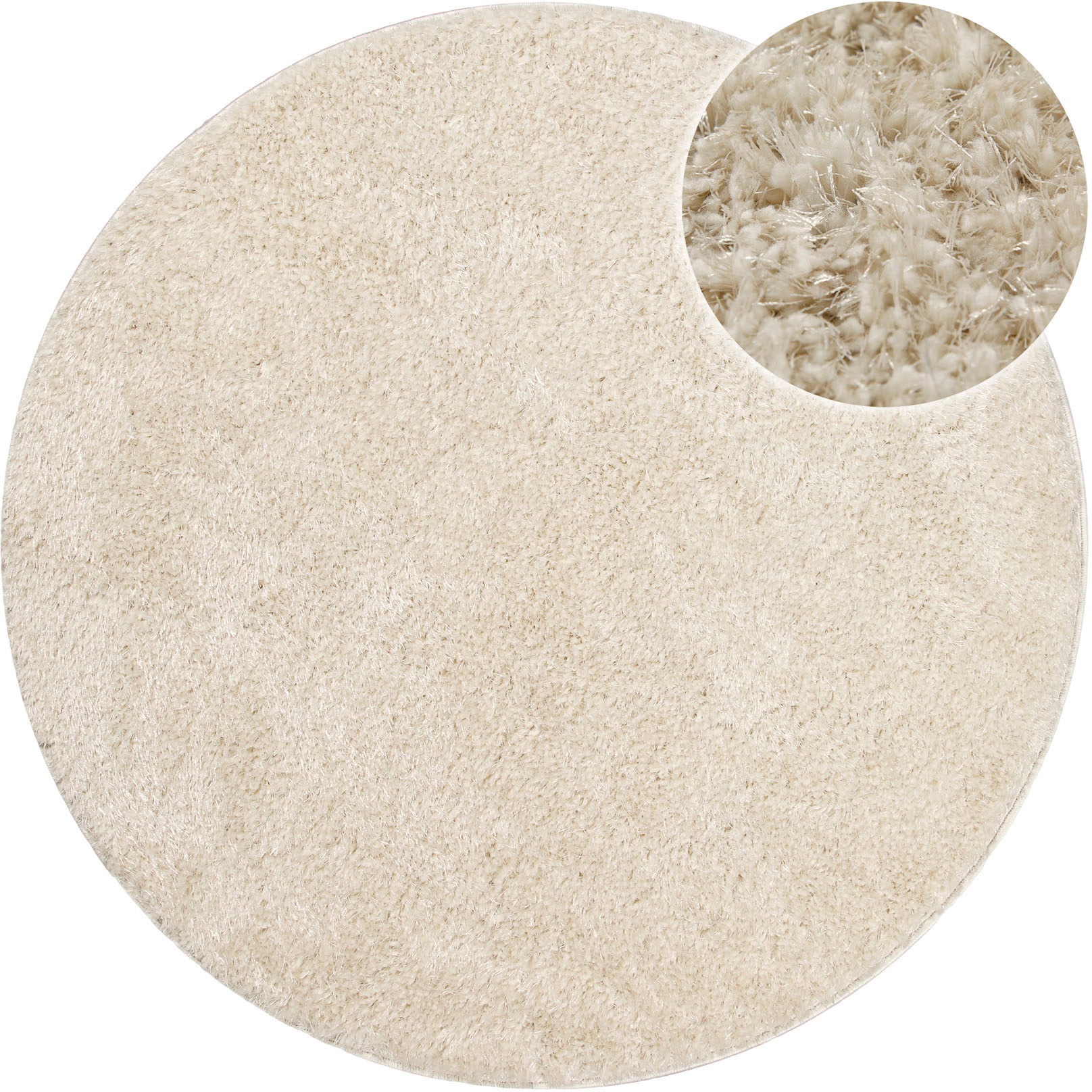 OTTO home Hochflor-Teppich »Nickolas«, rund, 30 mm Höhe, Langflor, Shaggy, günstig online kaufen