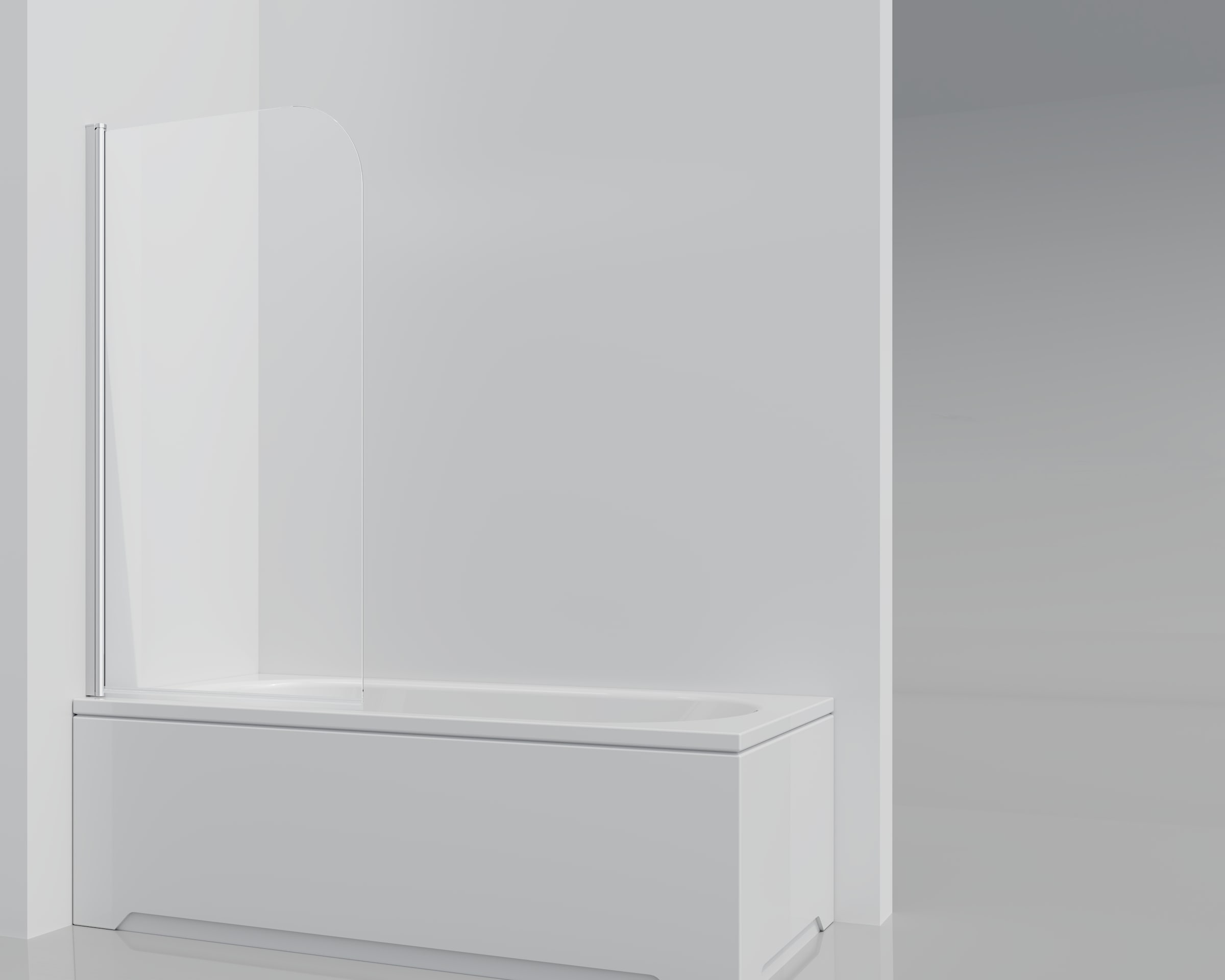 welltime Badewannenaufsatz »Summer Single foggy« Schwenkbarer Badewannenaufsatz mit satiniertem Glas (Milchglas)