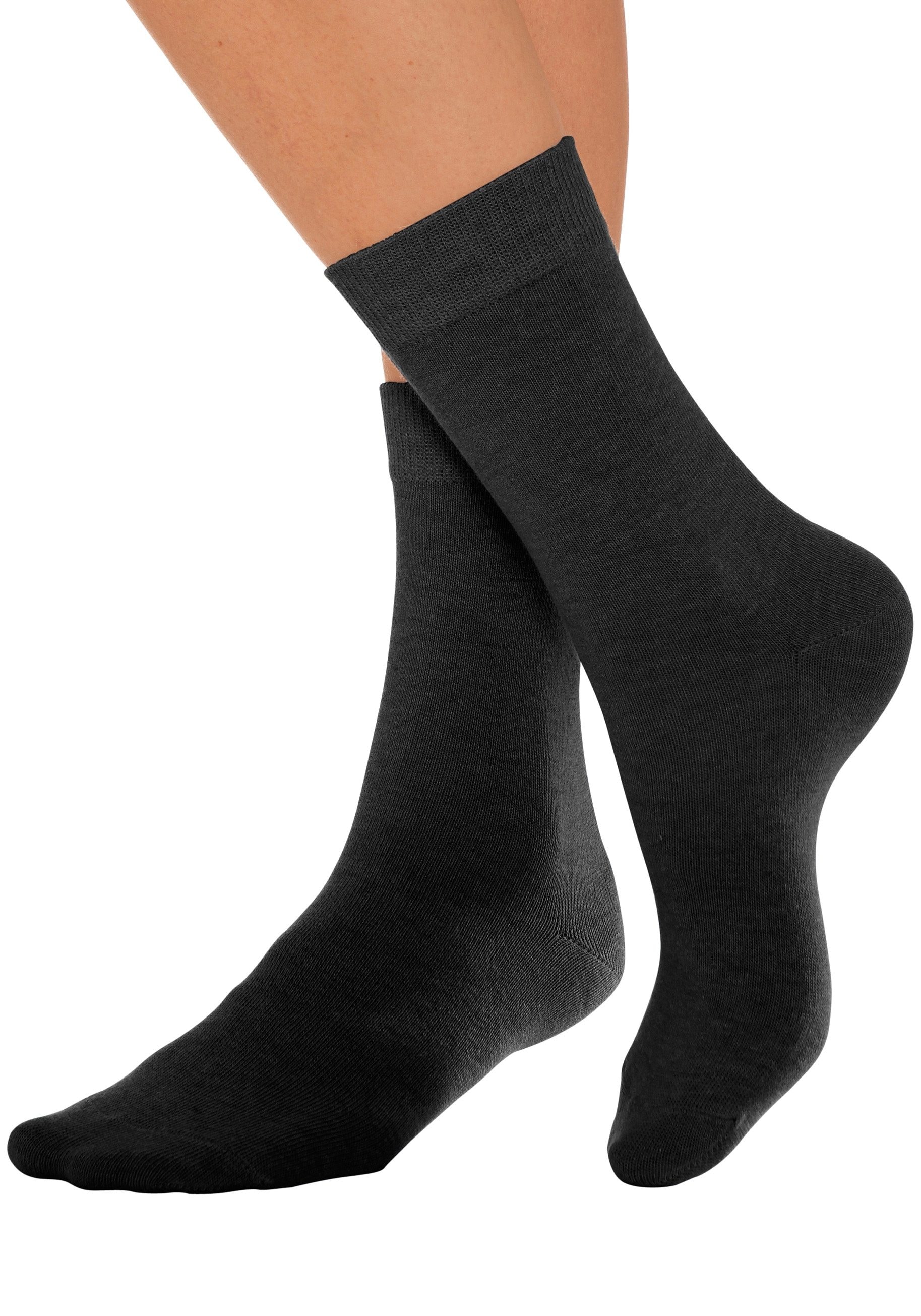 Lavana Basicsocken, (Packung, 7 Paar), mit druckfreiem Bündchen