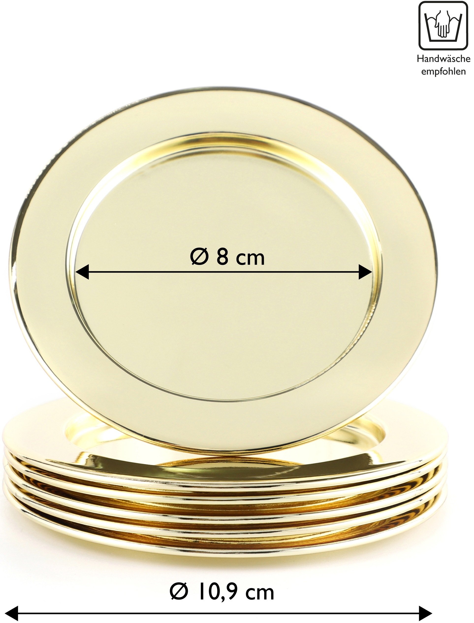 ECHTWERK Glasuntersetzer Getränke-Untersetzer aus Edelstahl, Untersetzer rund, Ø ca. 8 cm