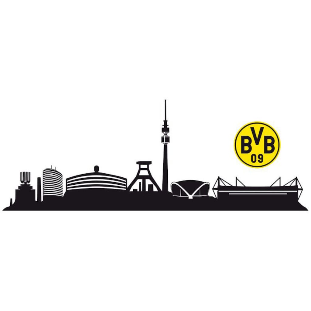 Wall-Art Wandtattoo »Fußball BVB Skyline mit Logo«, (1 St.)