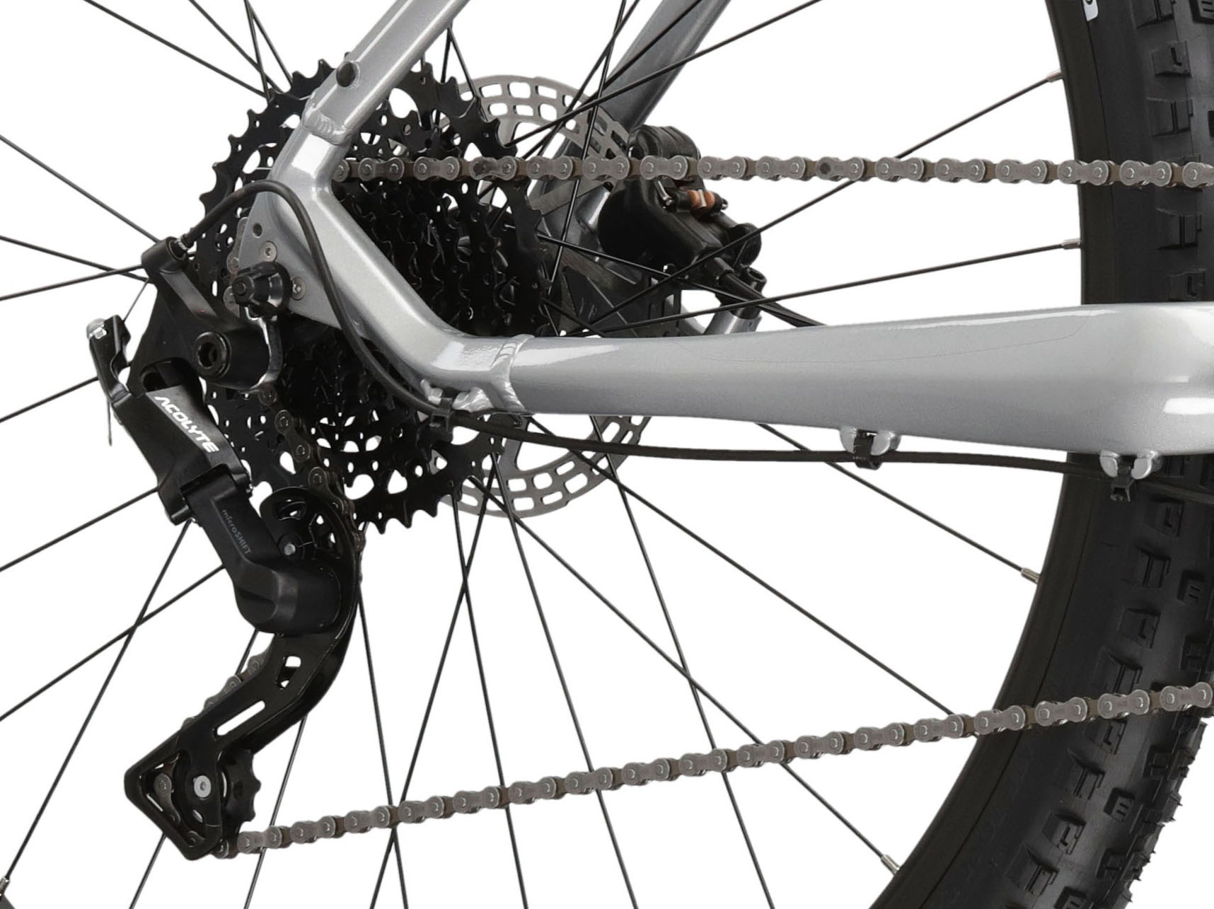Kross E-Bike »E-MTB Hexagon Boost 3.0 29 Zoll silberfarben«, 8 Gang, microSHIFT, ACOLYTE M5185M, Mittelmotor 250 W