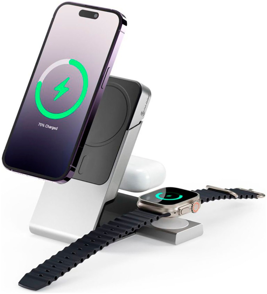 ALOGIC Powerstation »Matrix+ 3-in-1 Magnetic Charger+Power Bank+AW Puk« Matrix+ 3-in-1 Magnetic Charger+Power Bank+AW Puk grey