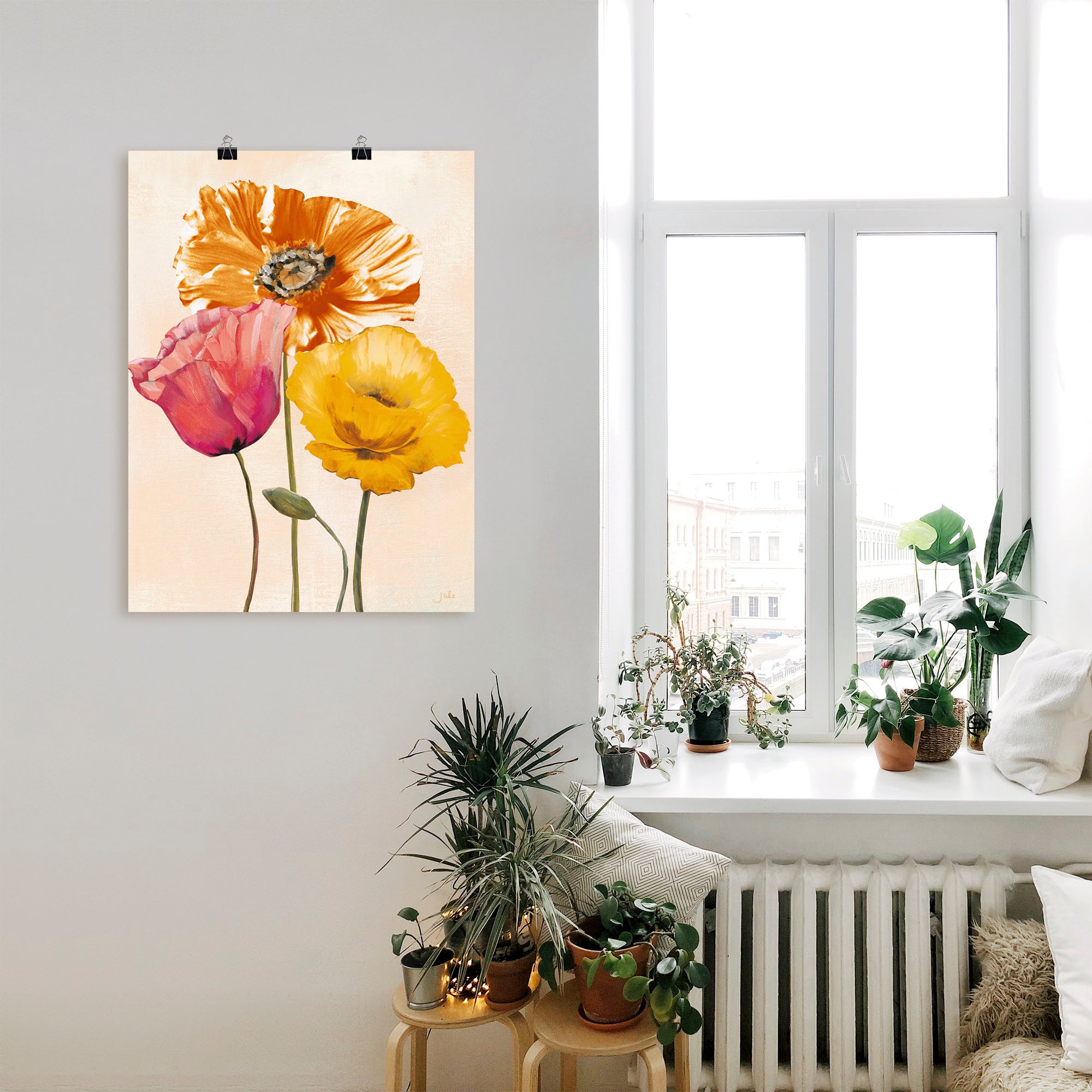 Artland Wandbild »Bunte Mohnblumen II«, Blumenbilder, (1 St.), als Leinwandbild, Poster, Wandaufkleber in verschied. Größen