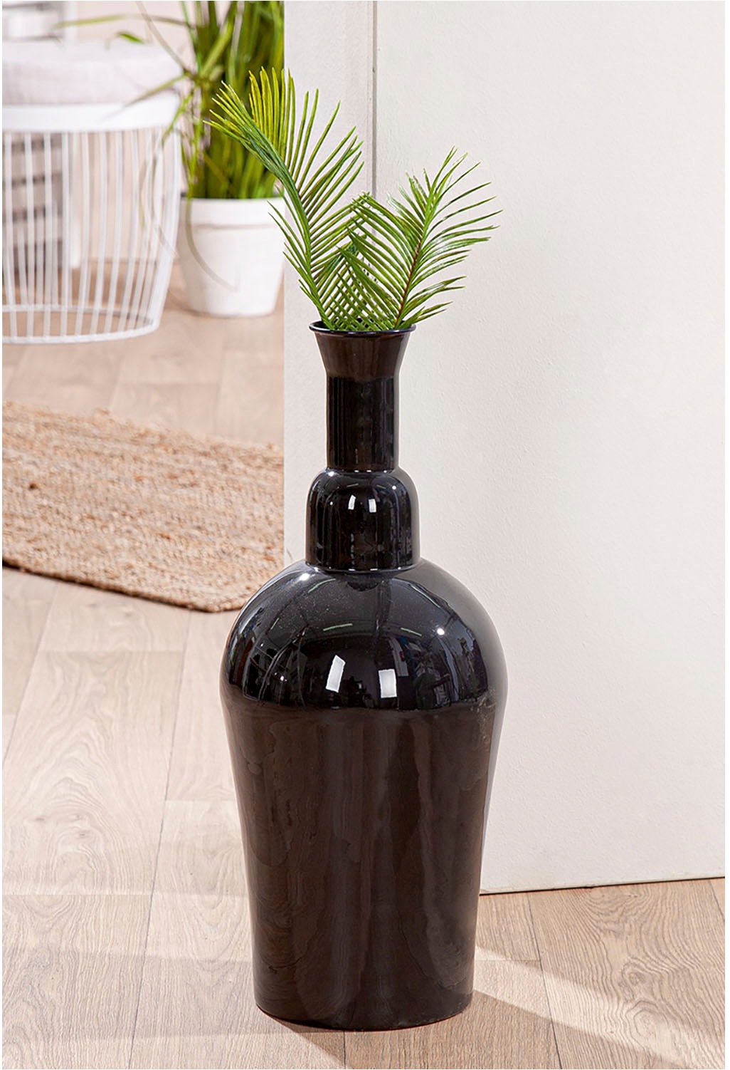 GILDE Bodenvase »Vase Filu, schwarz H.55 cm«, (1 St.) günstig online kaufen