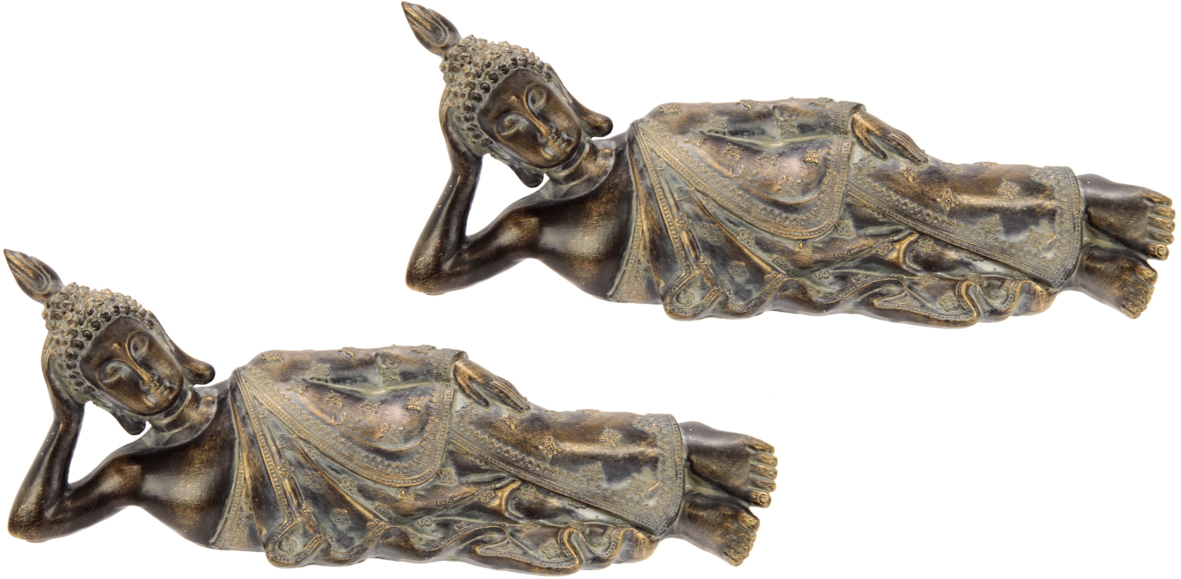 Raten auf I.GE.A. kaufen Buddhafigur Set »Polyresin«, 2er