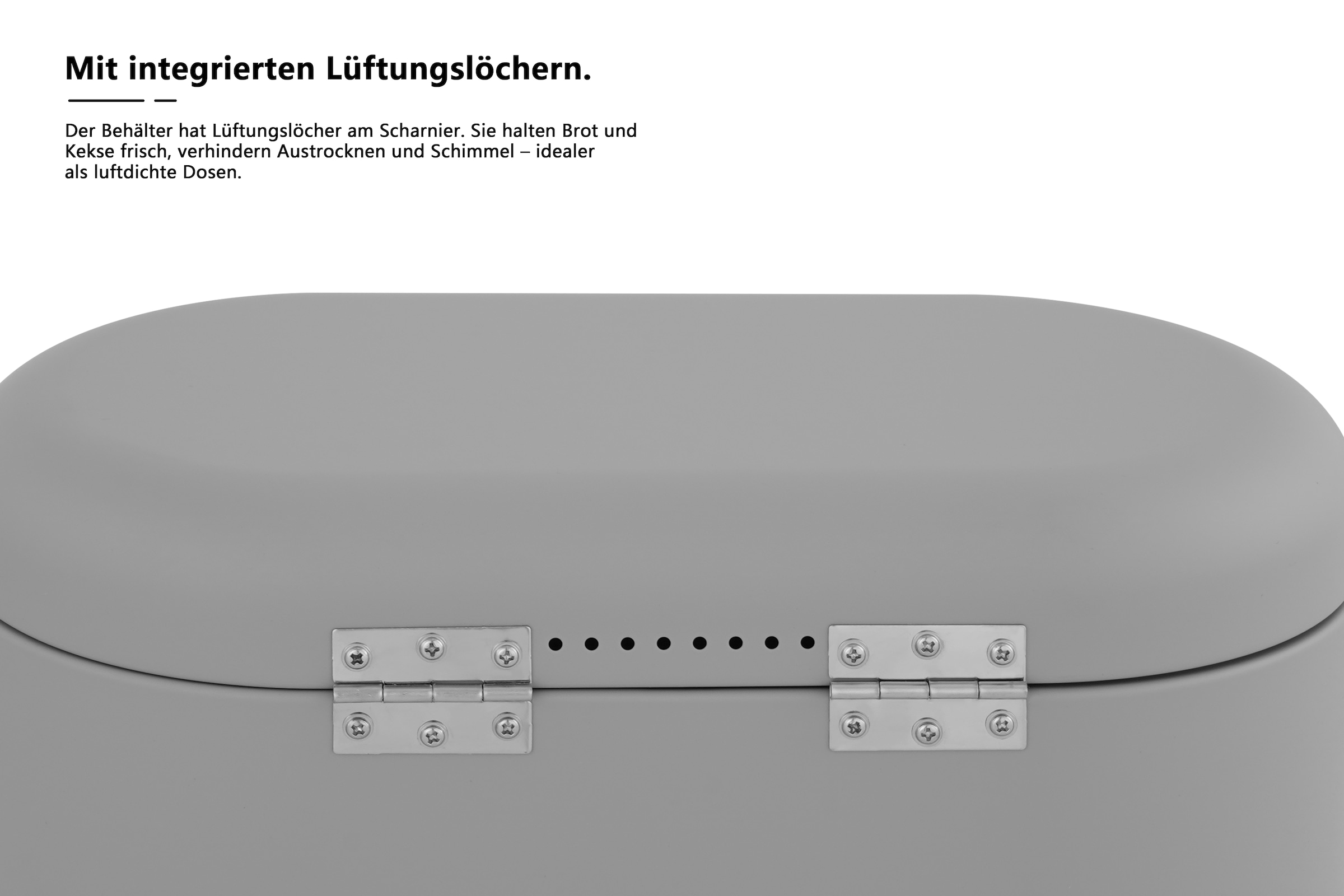 OTTO home Brotkasten »Mallua, mit integrierten Lüftungslöchern auf der Rückseite« Lebensmittelaufbewahrungsbehälter, Brotbox mit Deckel, Höhe 15,6 cm