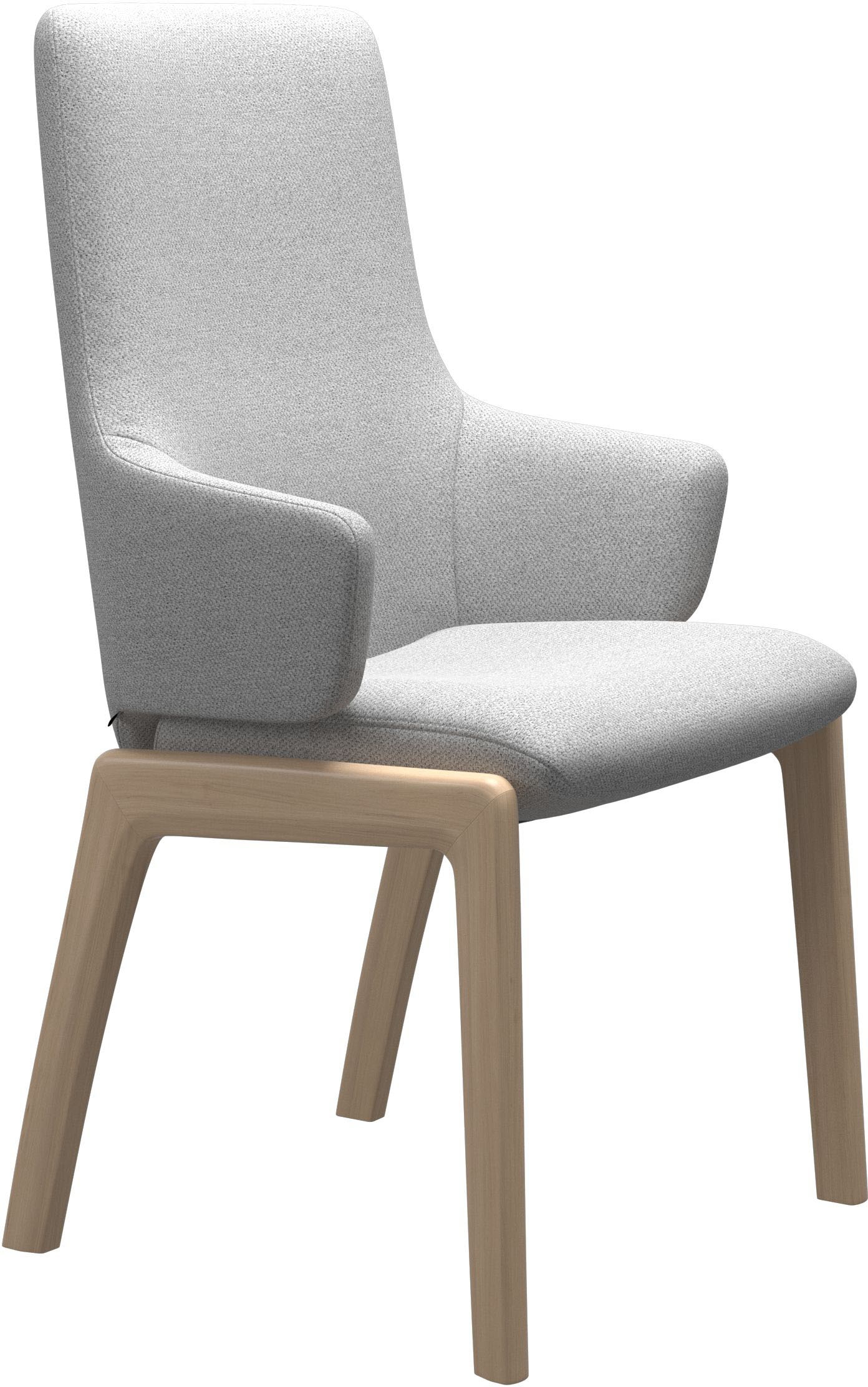 Stressless® Polsterstuhl »Laurel«, ROHLEDER Stoff Q2 FARON, High Back mit Armlehne, Größe L, mit abgerundeten Beinen in Schwarz